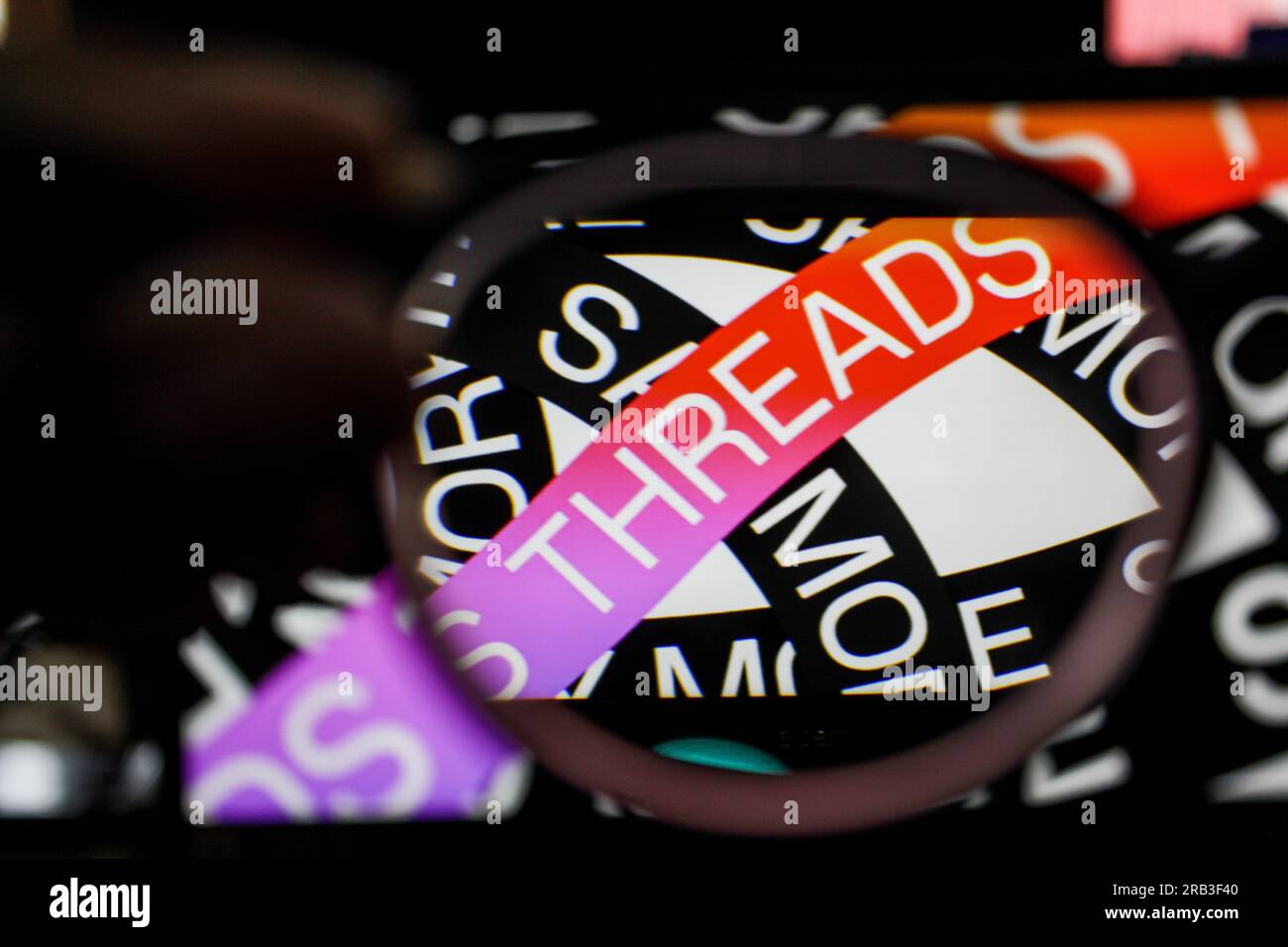 Threads Was Launched Bandung, West Java, Indonesia. 7th July, 2023. In this photo ...