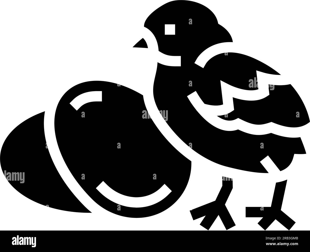 chicken egg farm food glyph icon vector illustration Stock Vector Image