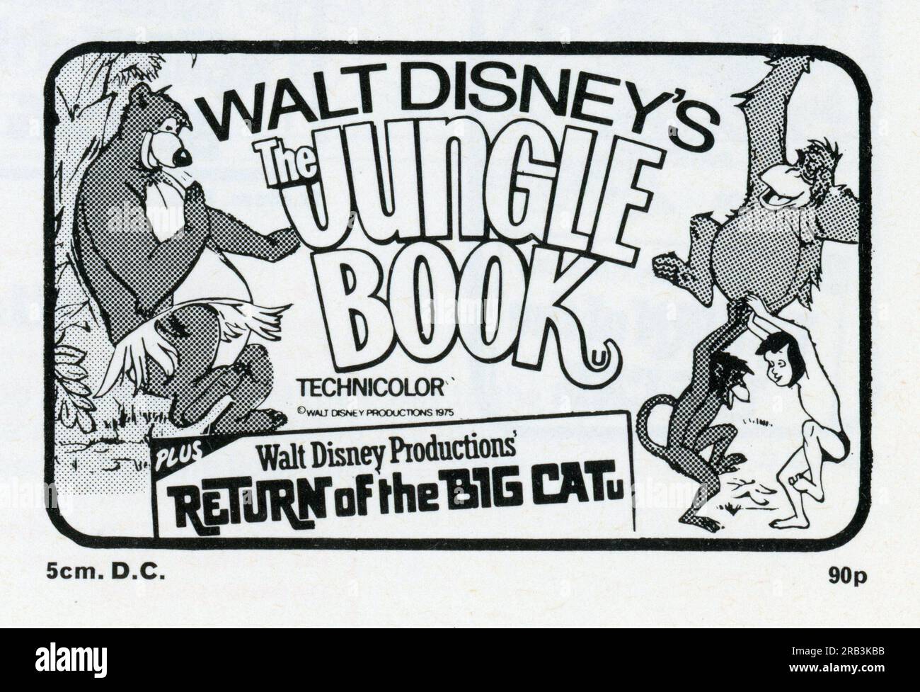 WALT DISNEY'S THE JUNGLE BOOK director WOLFGANG REITHERMAN inspired by the Mowgli Stories by Rudyard Kipling songs Richard M. Sherman and Robert B. Sherman Walt Disney Productions Stock Photo