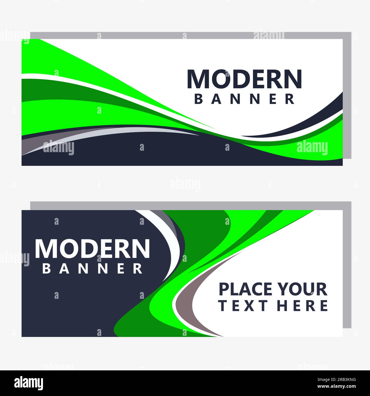 Abstract background green modern wave banner design vector Stock Vector ...