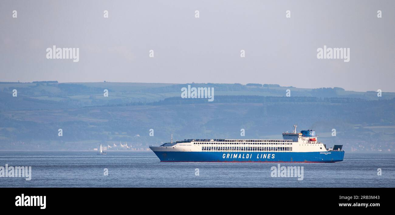 Ship off Minehead Stock Photo Alamy