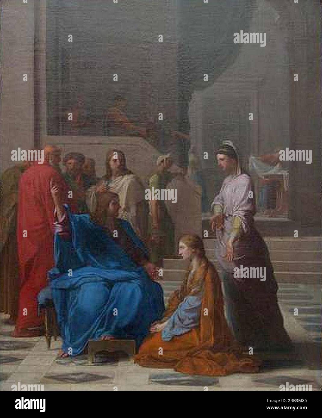 Jésus chez Marthe et Marie 1650 by Eustache Le Sueur Stock Photo