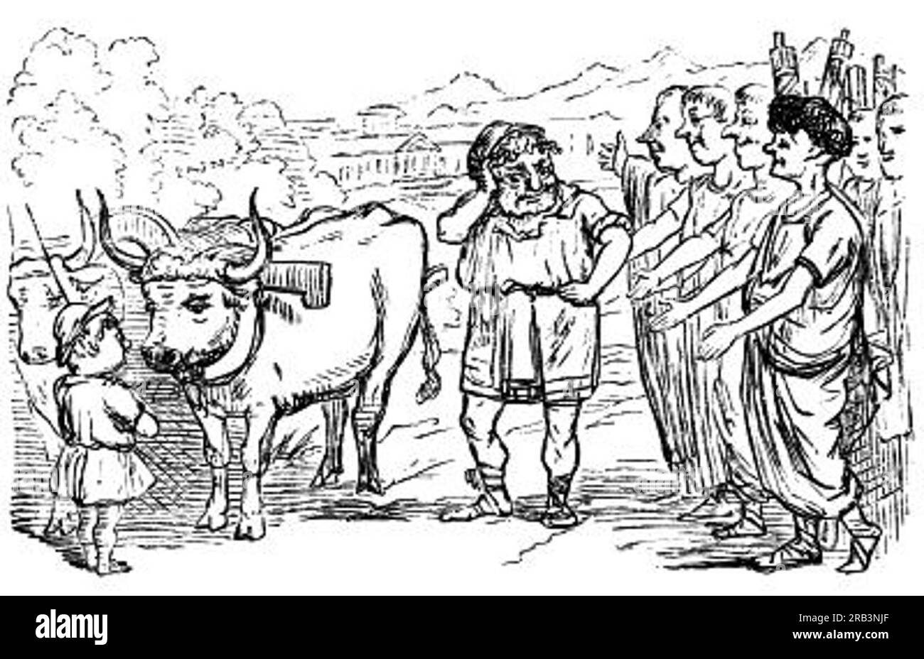 Cincinnatus chosen Dictator by John Leech Stock Photo Alamy