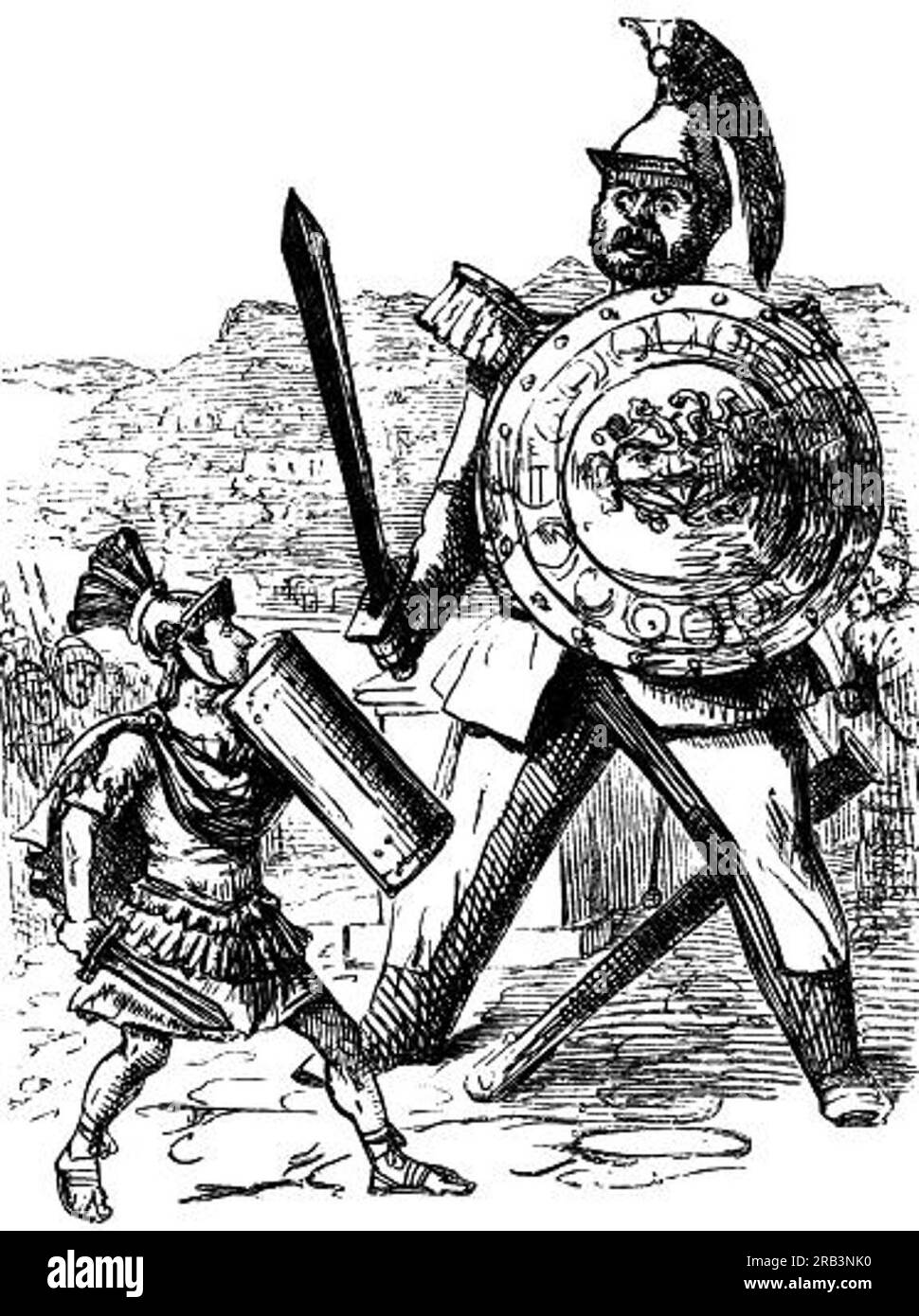 Terrific Combat between Titus Manlius and a Gaul of gigantic Stature by