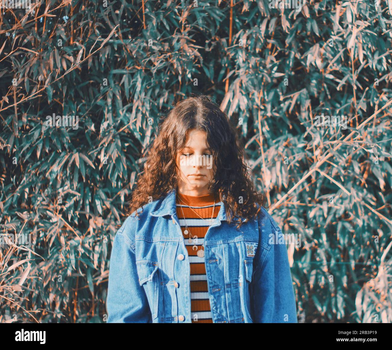 Lady curly hair hi-res stock photography and images - Alamy