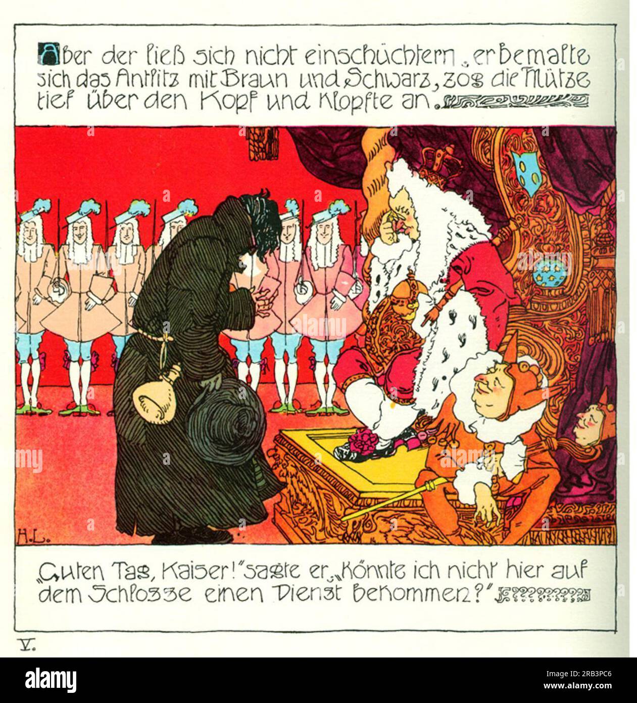 Die Prinzessin Und Der Schweinehirt 5 1897 by Heinrich Lefler Stock Photo