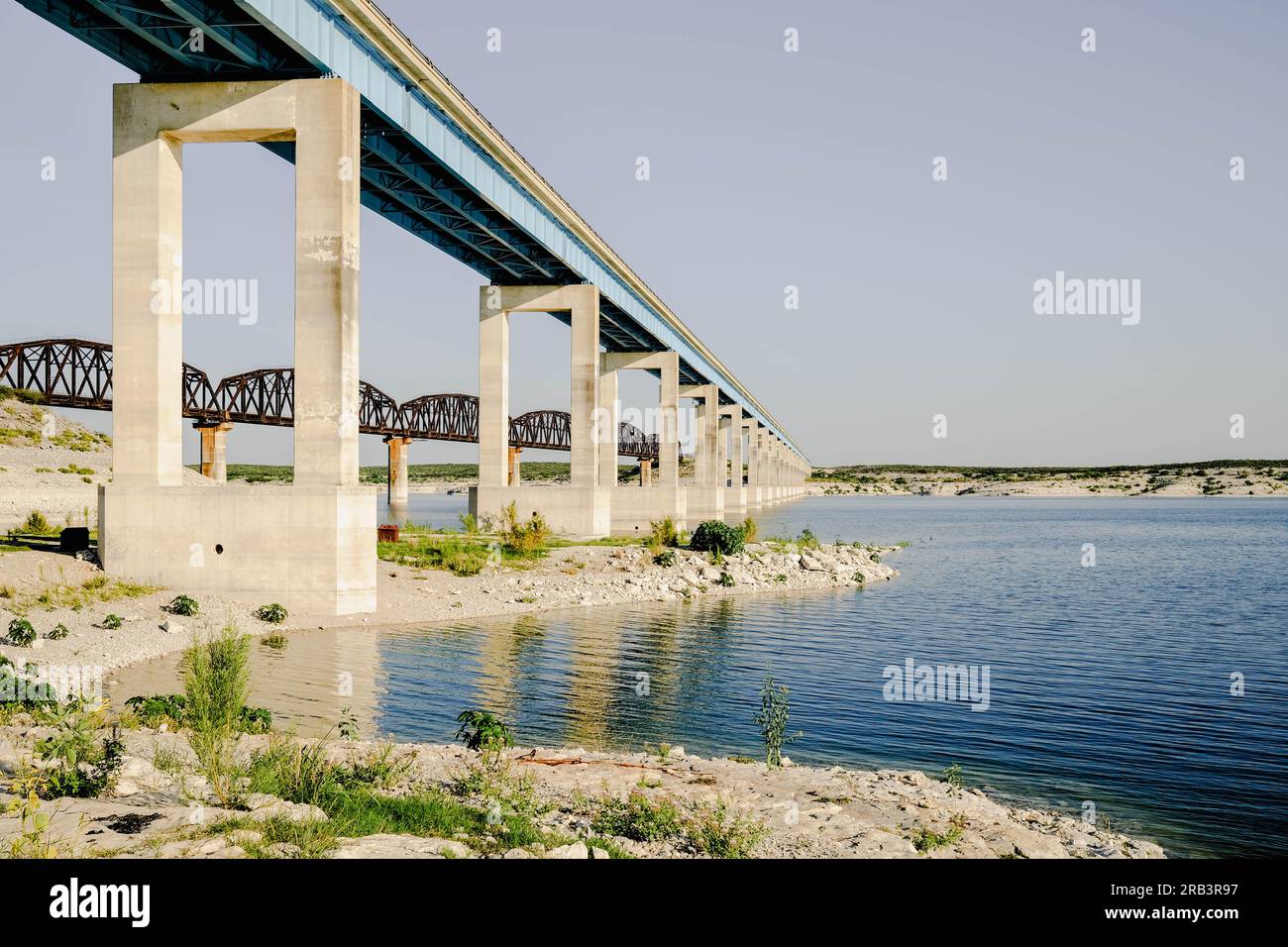 Two Bridges In Southern Texas Stock Photo