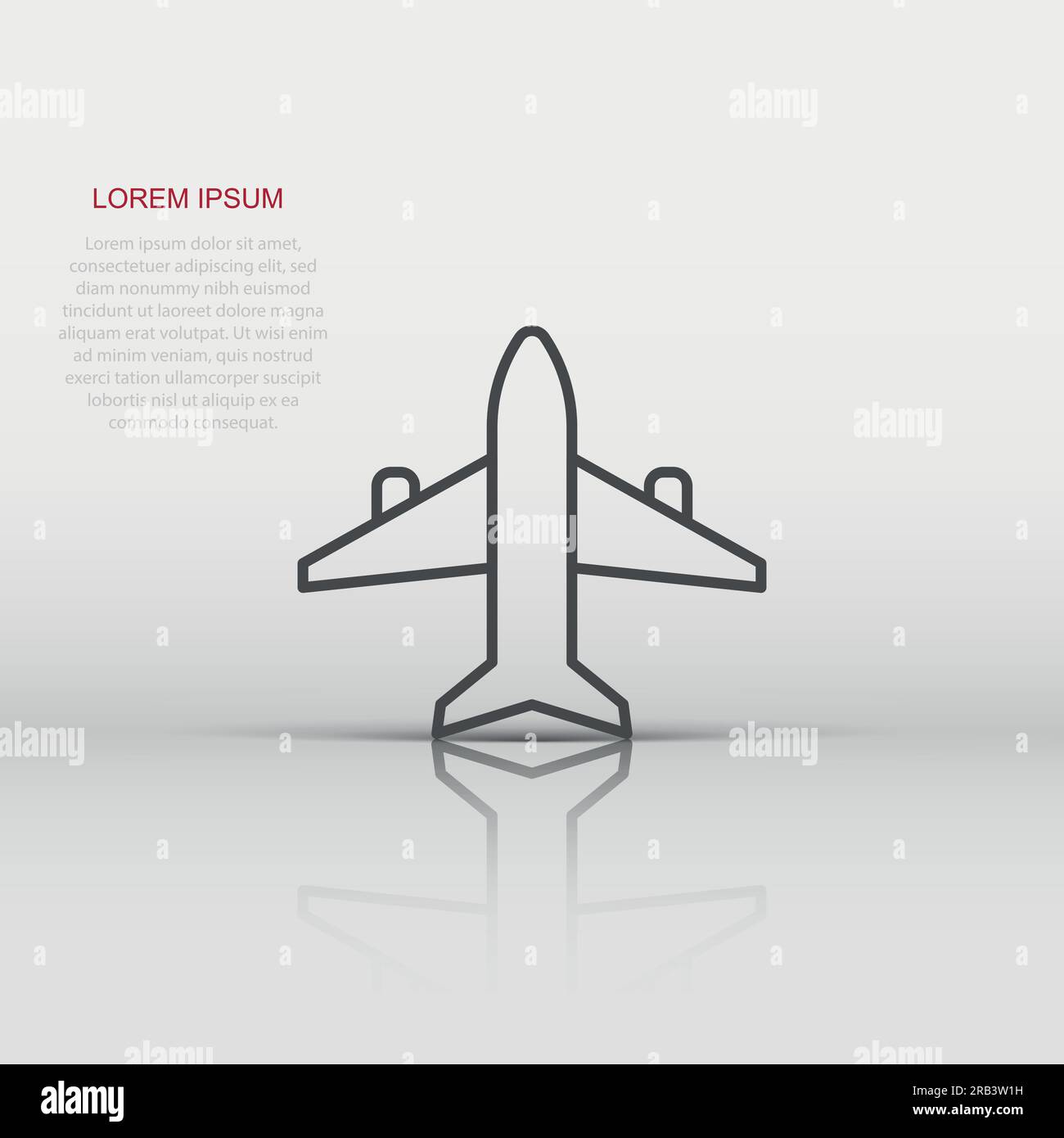 Plane icon in flat style. Airplane vector illustration on white ...