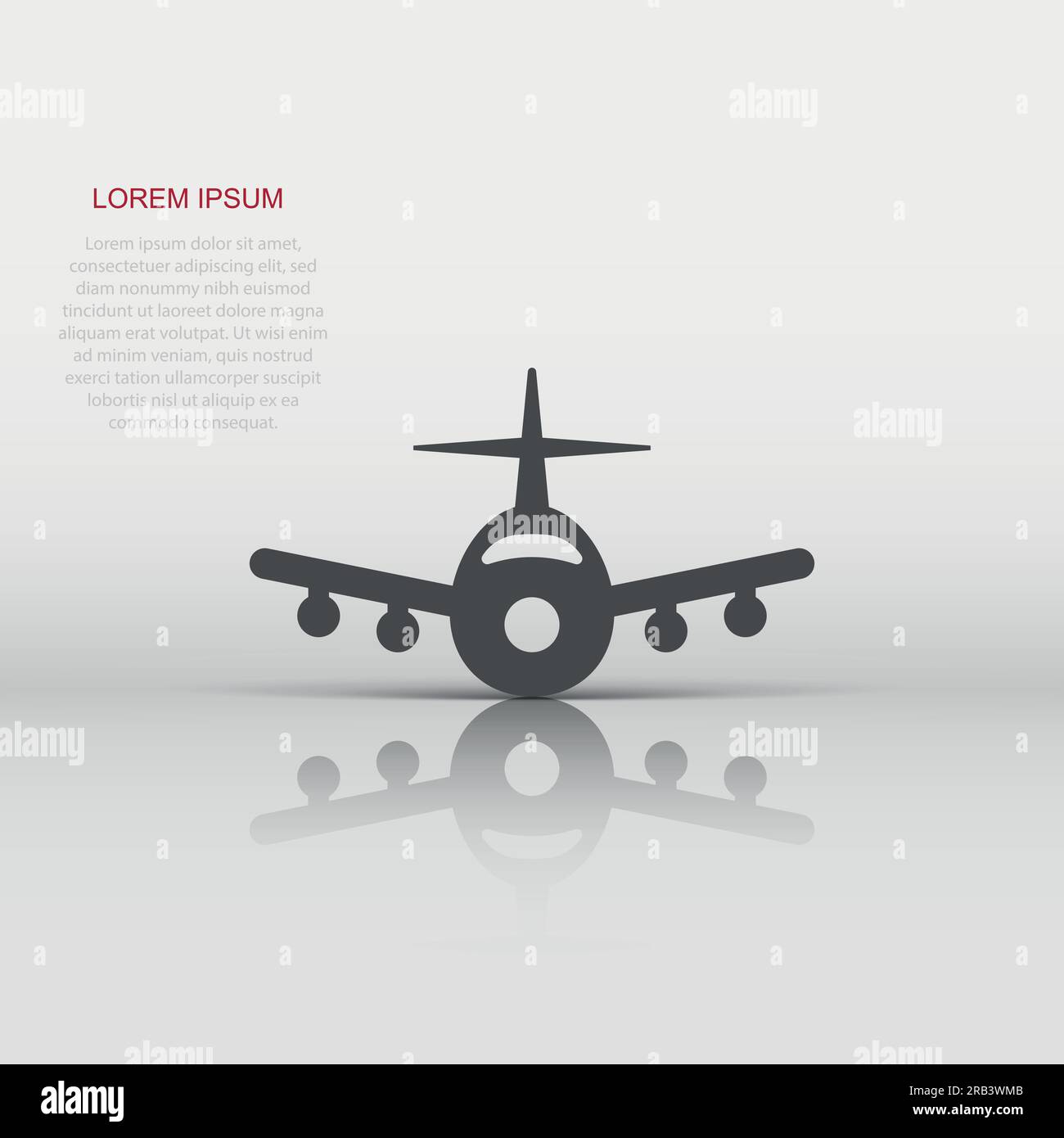 Plane icon in flat style. Airplane vector illustration on white ...