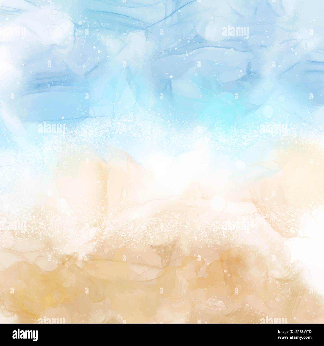 Abstract beach themed hand painted background Stock Vector