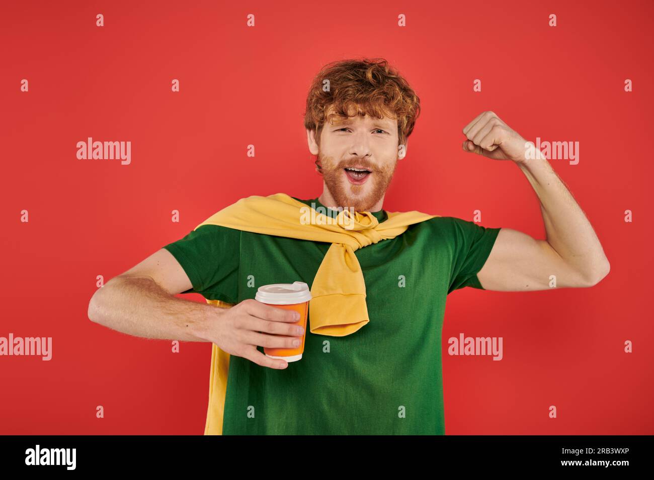 Curly red hair beard male hi-res stock photography and images - Alamy