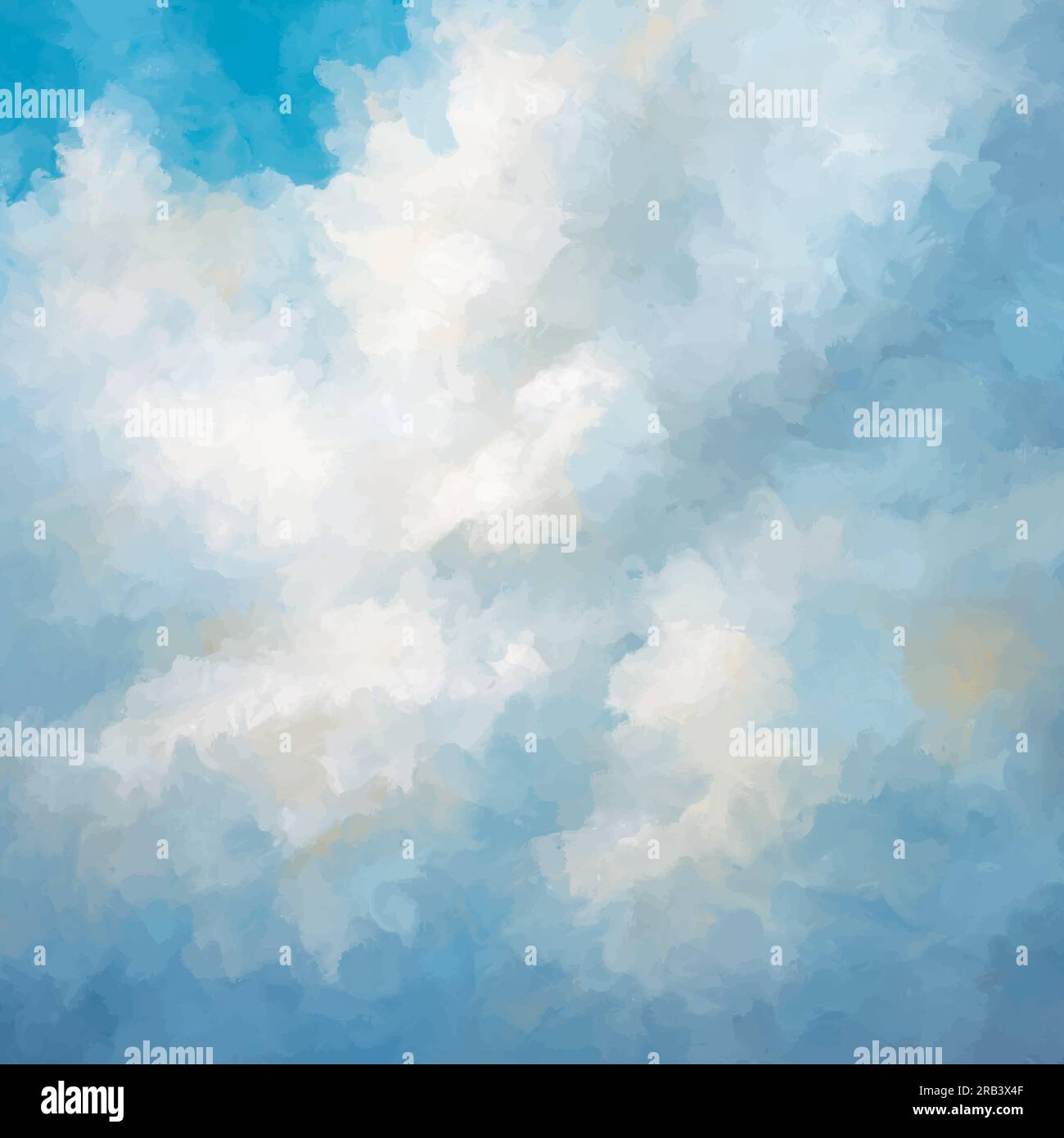 hand painted abstract clouds background Stock Vector