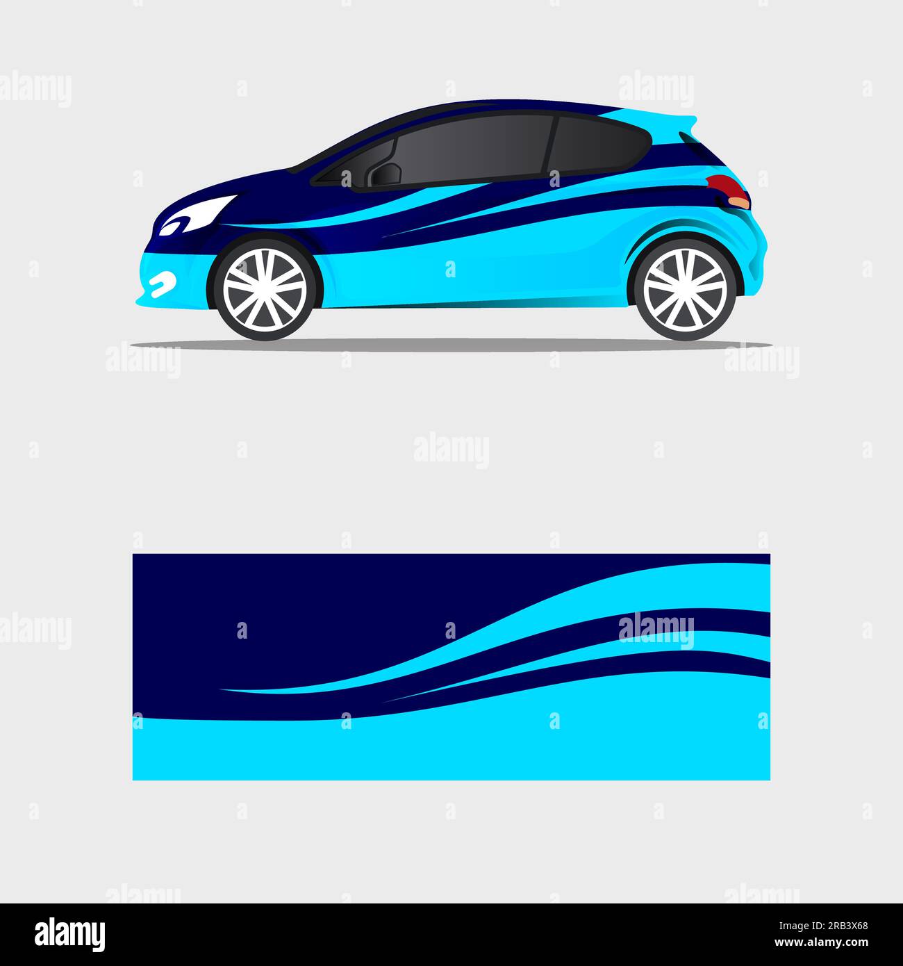 wrapping car decal dark blue design vector Stock Vector