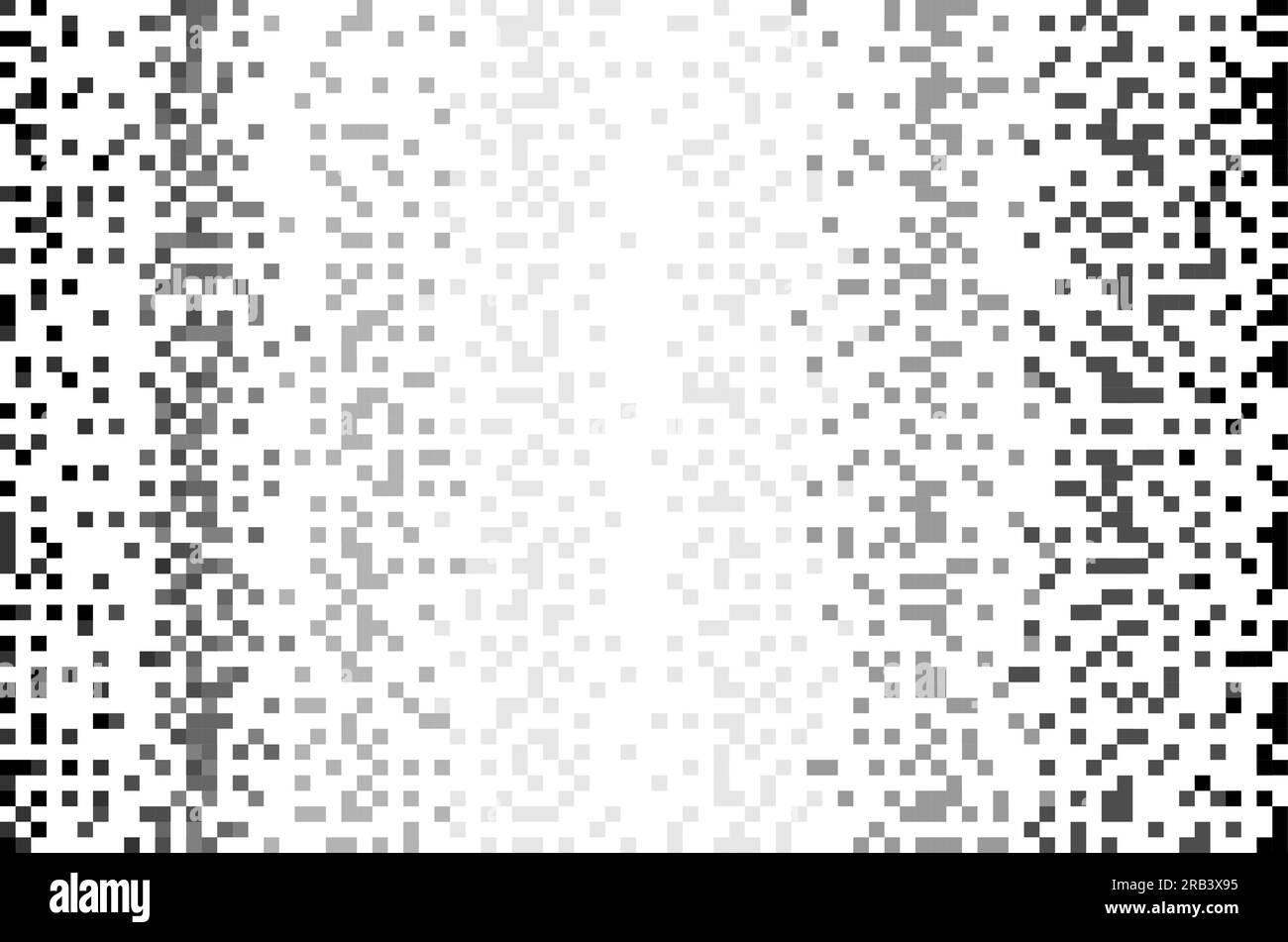 Pixel pattern. Abstract mosaic gradient design background. Monochromatic background. Vector illustration. Stock Vector