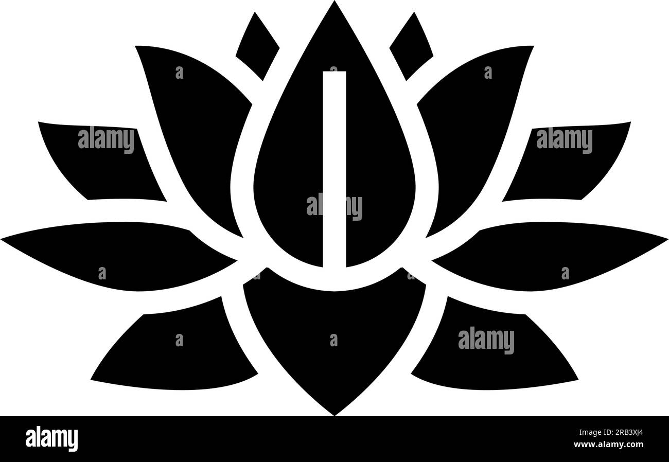 flower art tattoo vintage glyph icon vector illustration Stock Vector ...