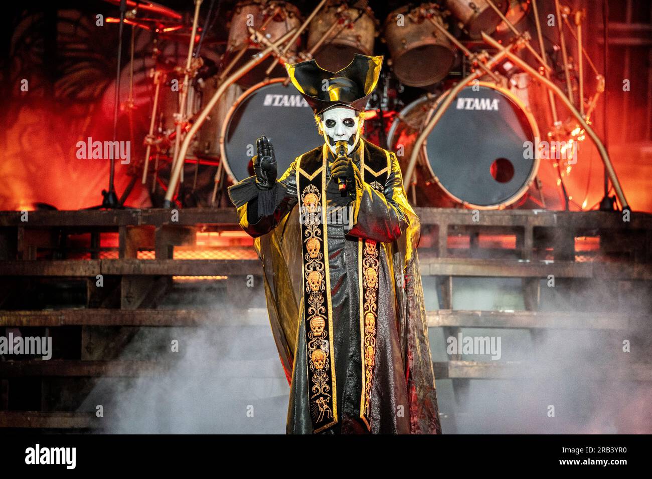 Oslo, Norway. 23rd, June 2023. The Swedish rock band Ghost performs a