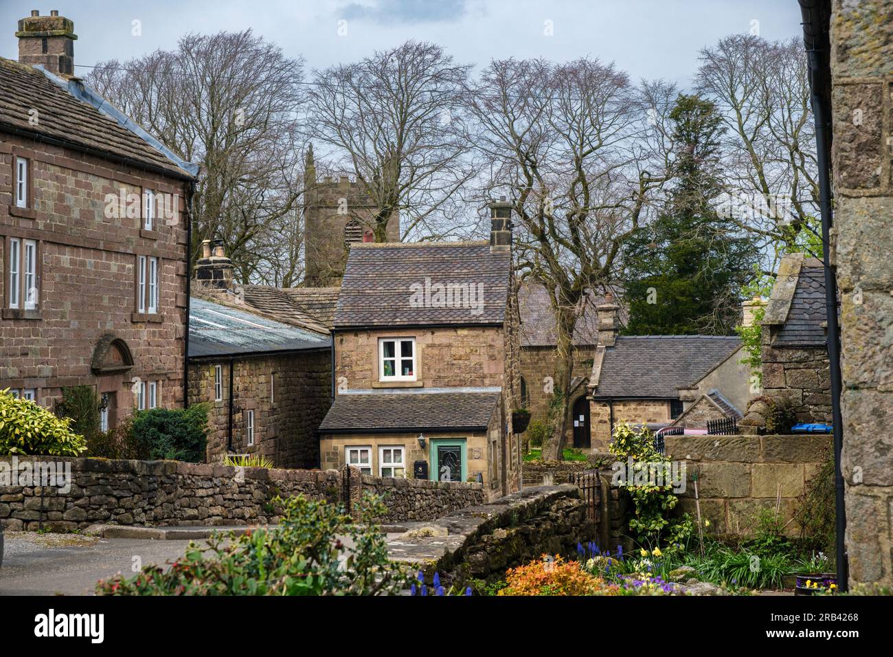 The pretty village of Elton in the Peak District, Derbyshire, England Stock Photo Alamy
