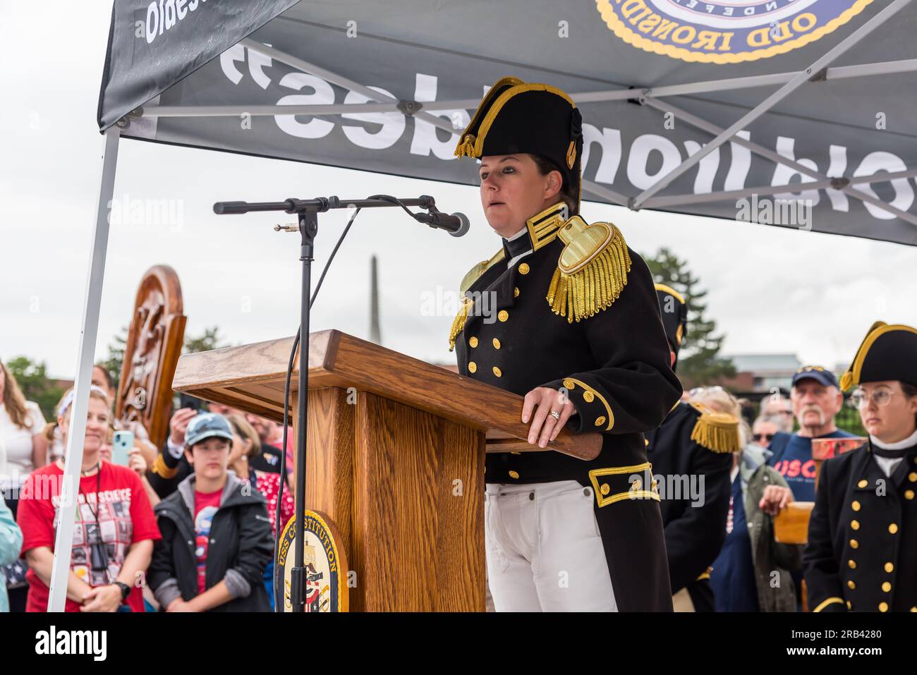 Uss constitution s fourth of july turnaround cruise stock photo alamy