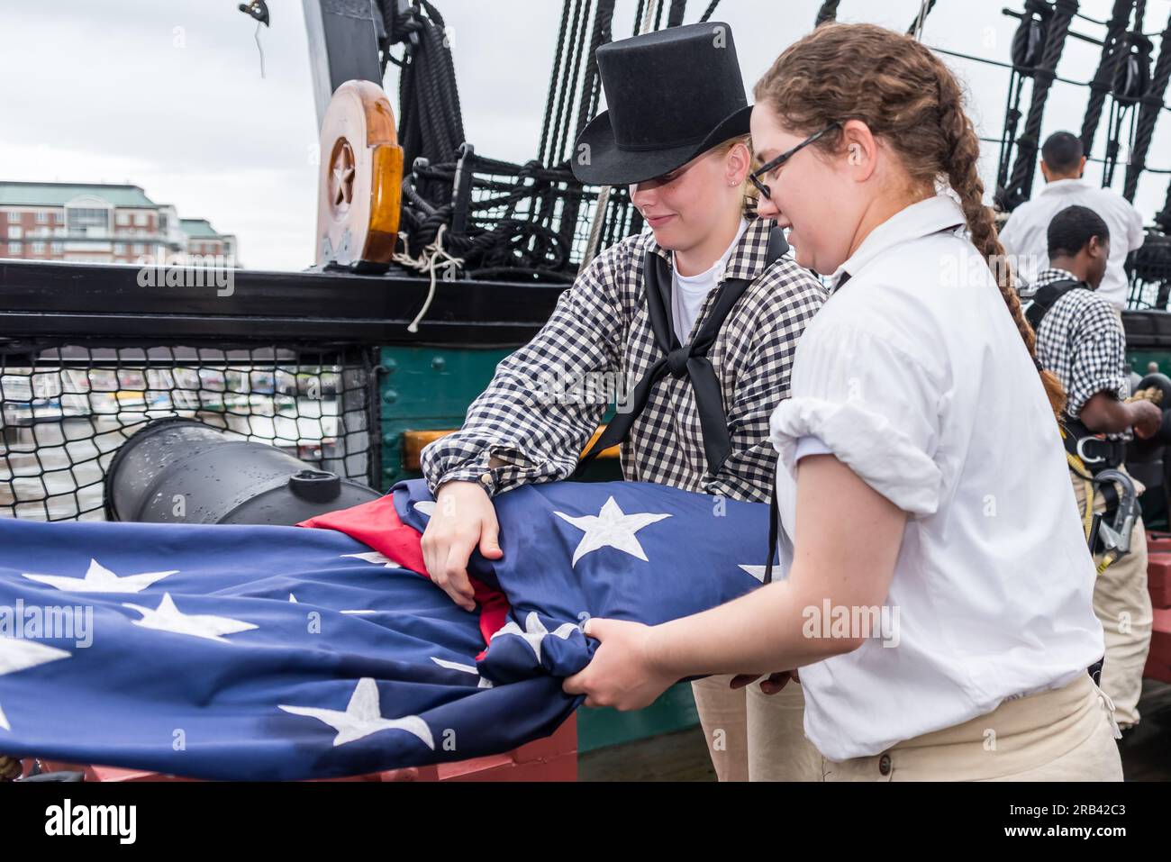 Uss constitution s fourth of july turnaround cruise stock photo alamy