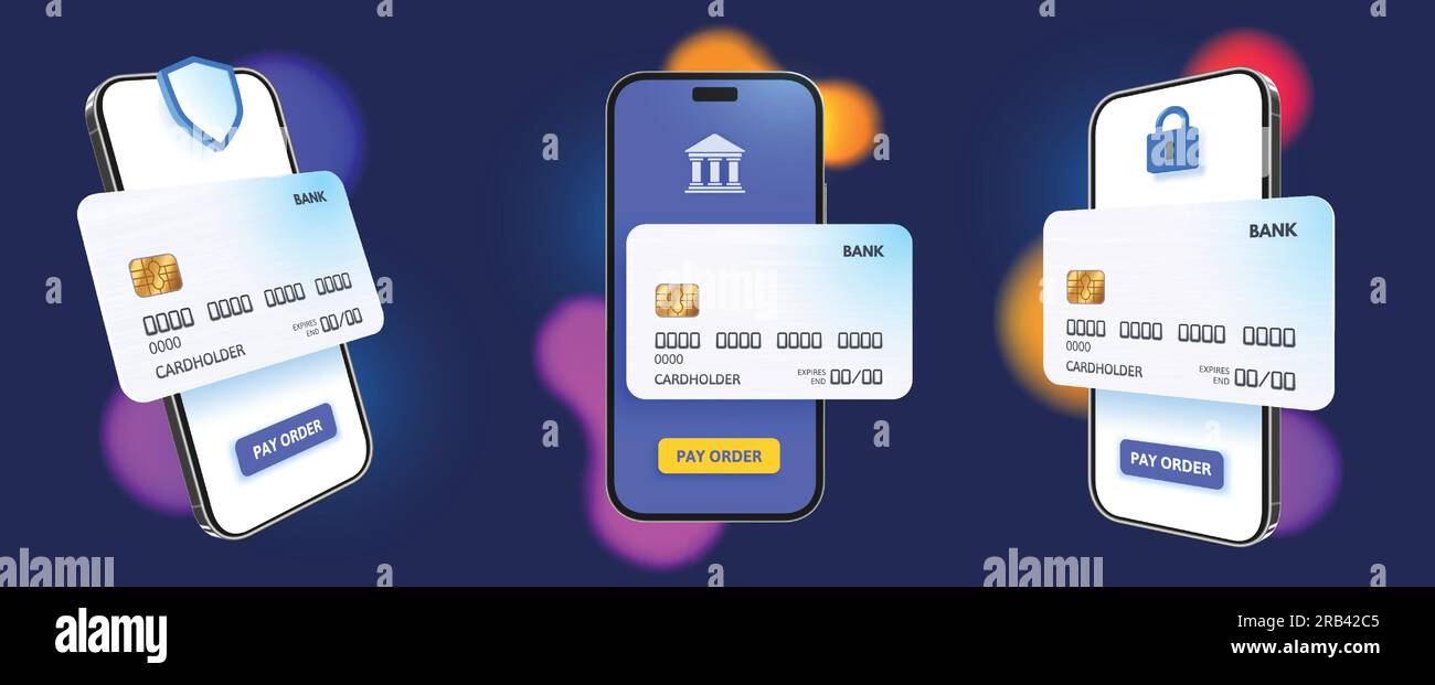 Online banking smartphone app Stock Vector Images - Alamy