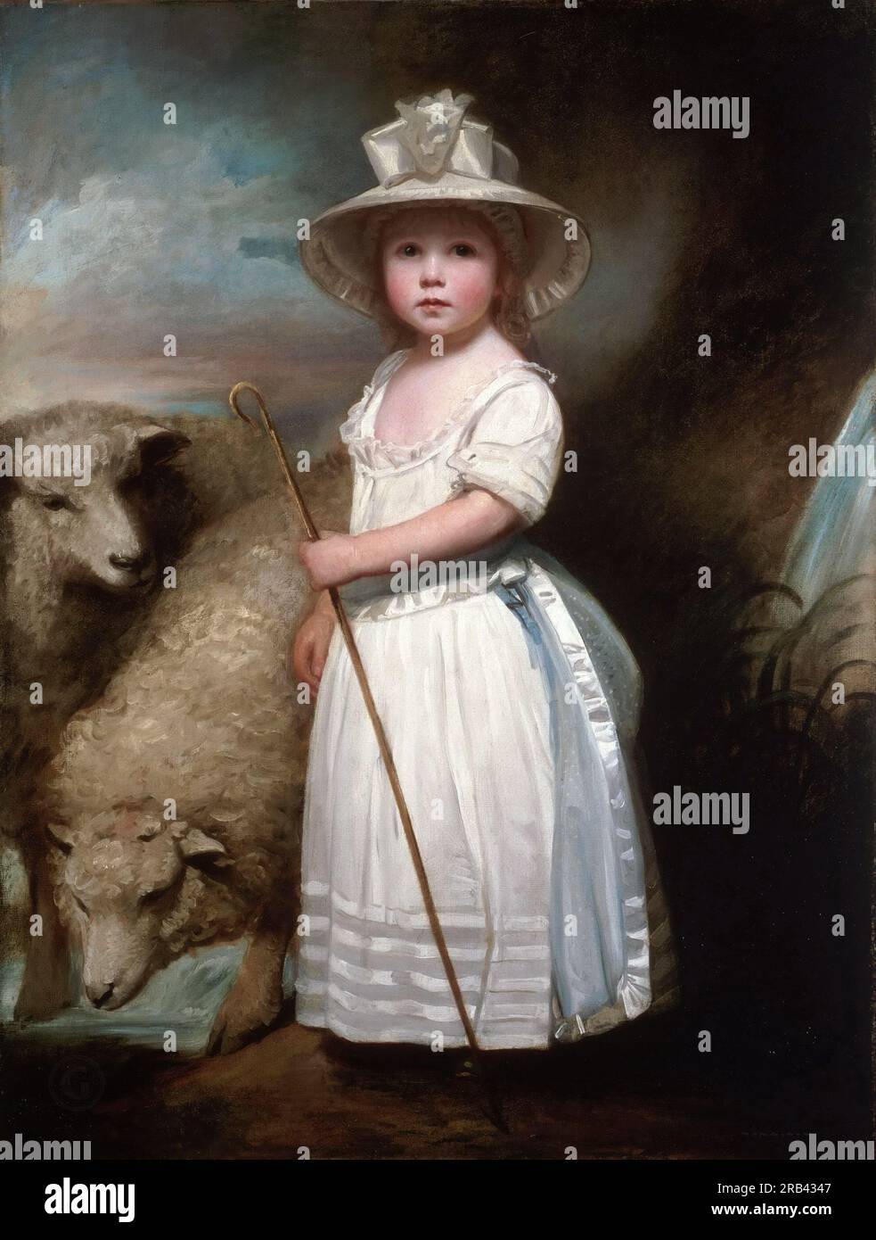 George Romney, English, 1734-1802 -- Shepherd Girl c. 1778. Stock Photo