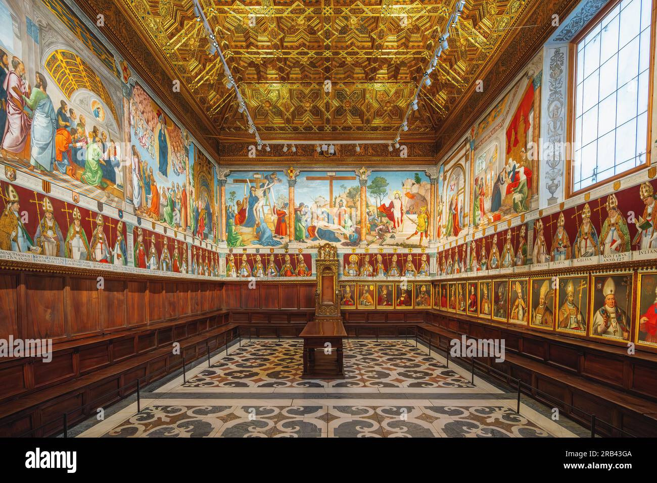 Chapter House (Sala Capitular) at Toledo Cathedral Interior - Toledo, Spain Stock Photo