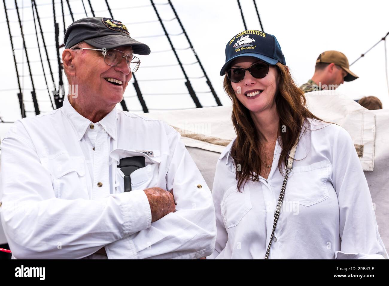 Uss constitution s fourth of july turnaround cruise stock photo alamy