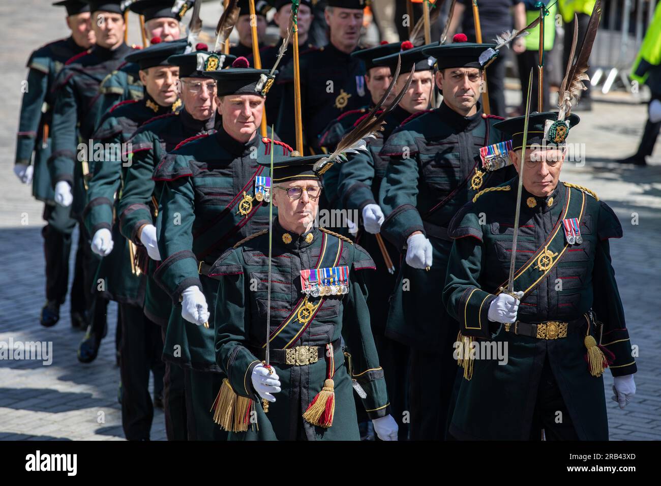 The Royal Company of Archers, The King's Bodyguard for Scotland Stock Photo