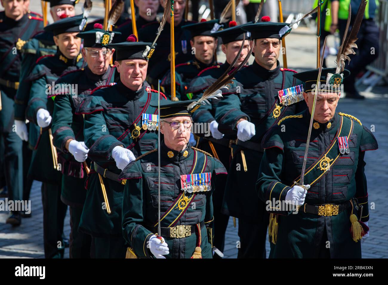 The Royal Company of Archers, The King's Bodyguard for Scotland Stock Photo