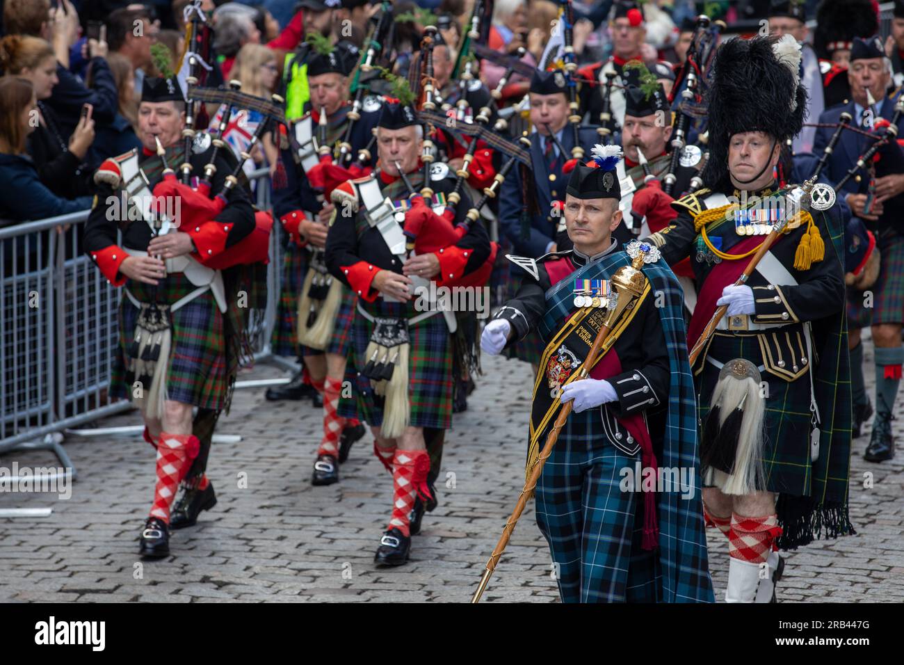 The Royal Edinburgh Military Tattoo Pipes And Drums Stock Photo