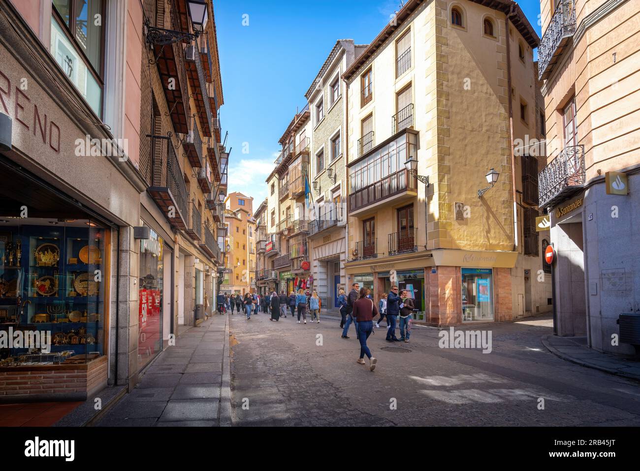Calle Comercio Street - Toledo, Spain Stock Photo