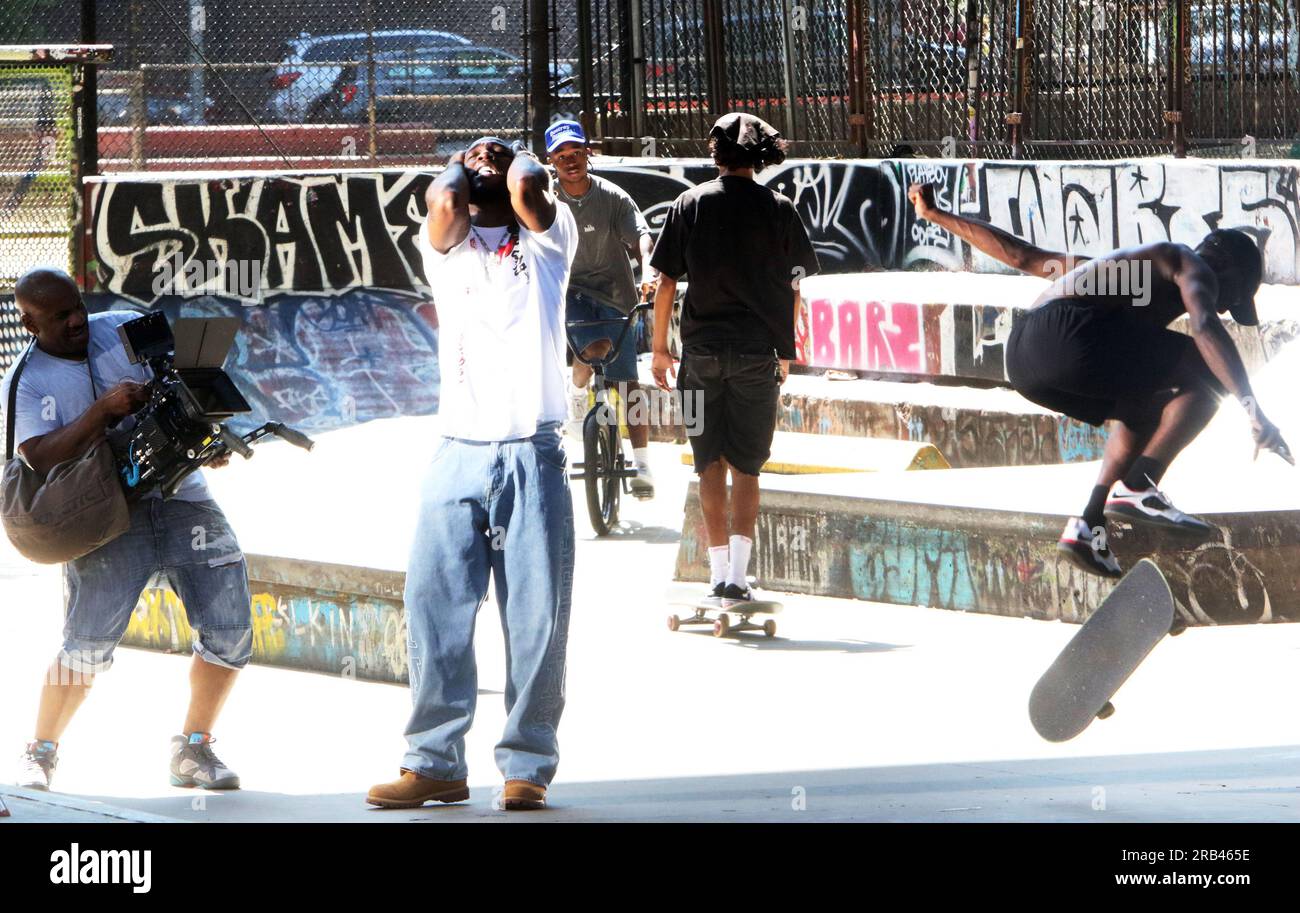New York, NY, USA. 6th July, 2023. Burna Boy shooting music video in