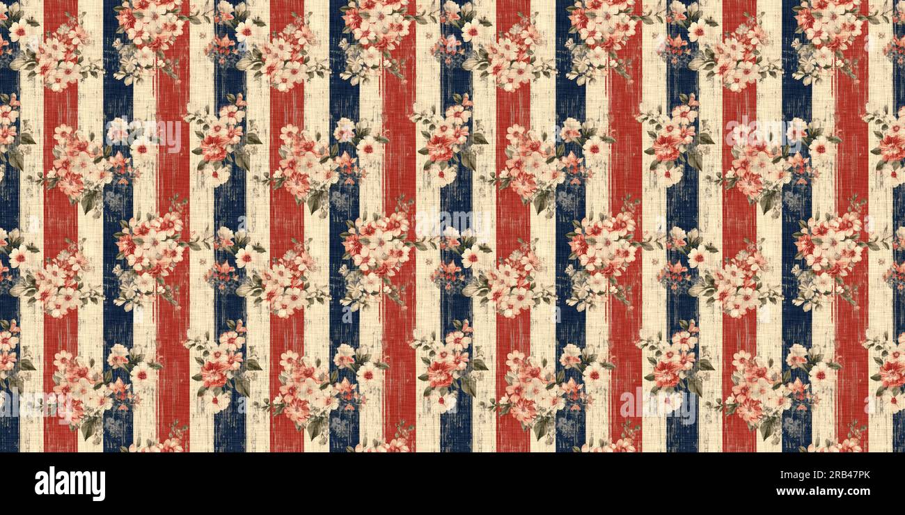Rustic Red Ribbon Rustic americana seamless ribbon in traditional red, white and blue ...