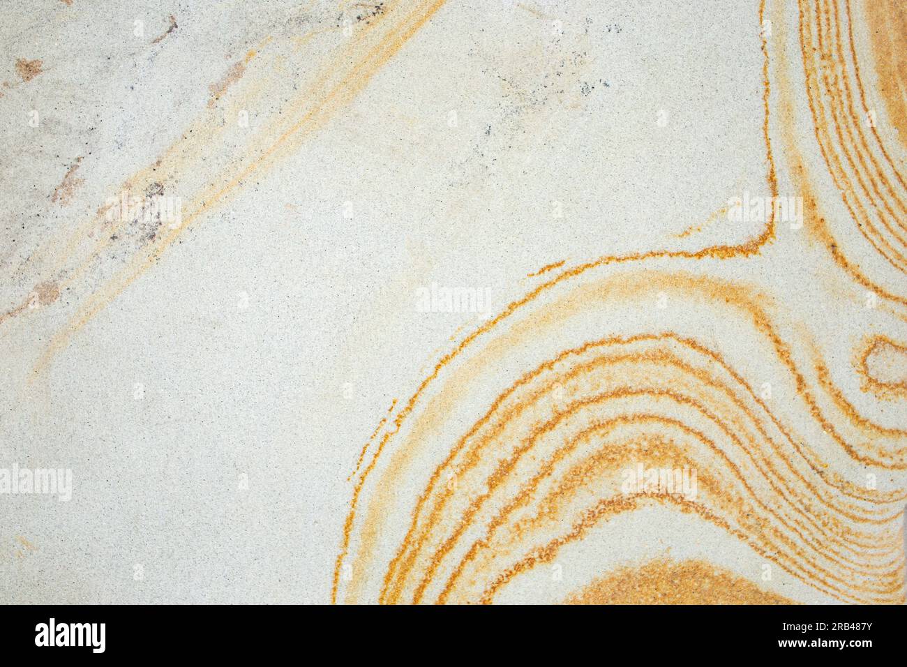 Rusty parallel waves on a sandstone tile, abstract close up texture Stock Photo