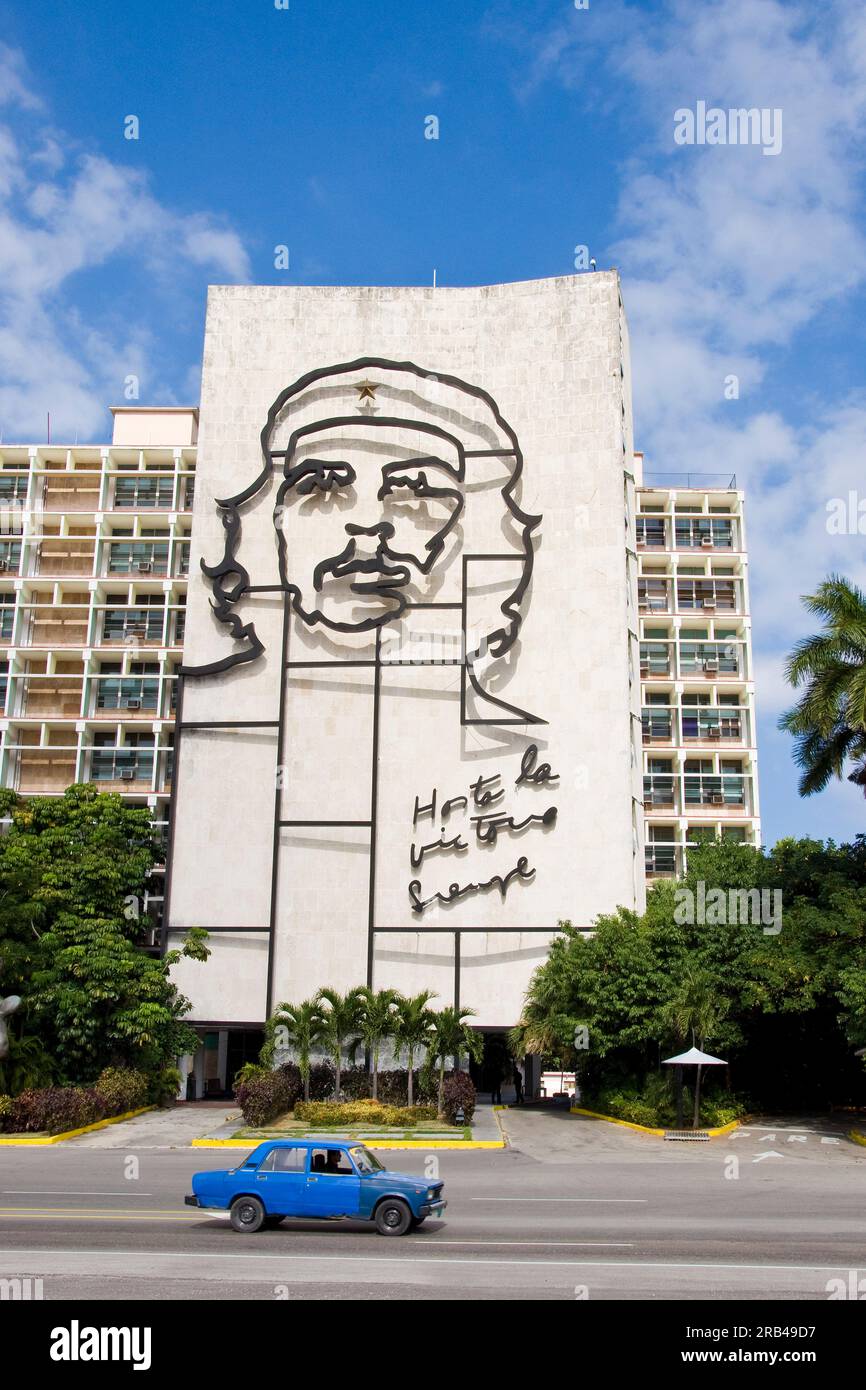 Cuba, Havana, plaza de la rivolucion, ministerio del interior Stock Photo