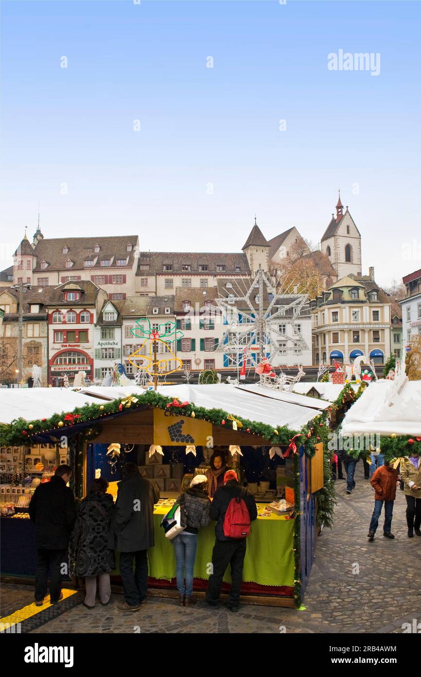 Christmas markets, Basel, Switzerland Stock Photo