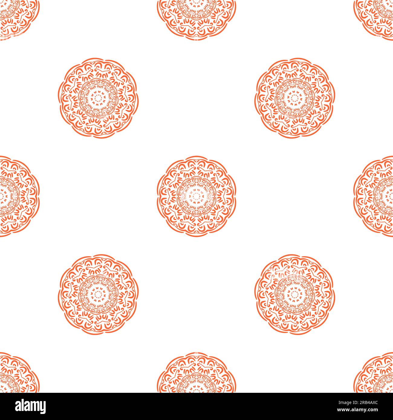 Mandala colorful background. Seamless pattern with ornamental elements. Stock Vector