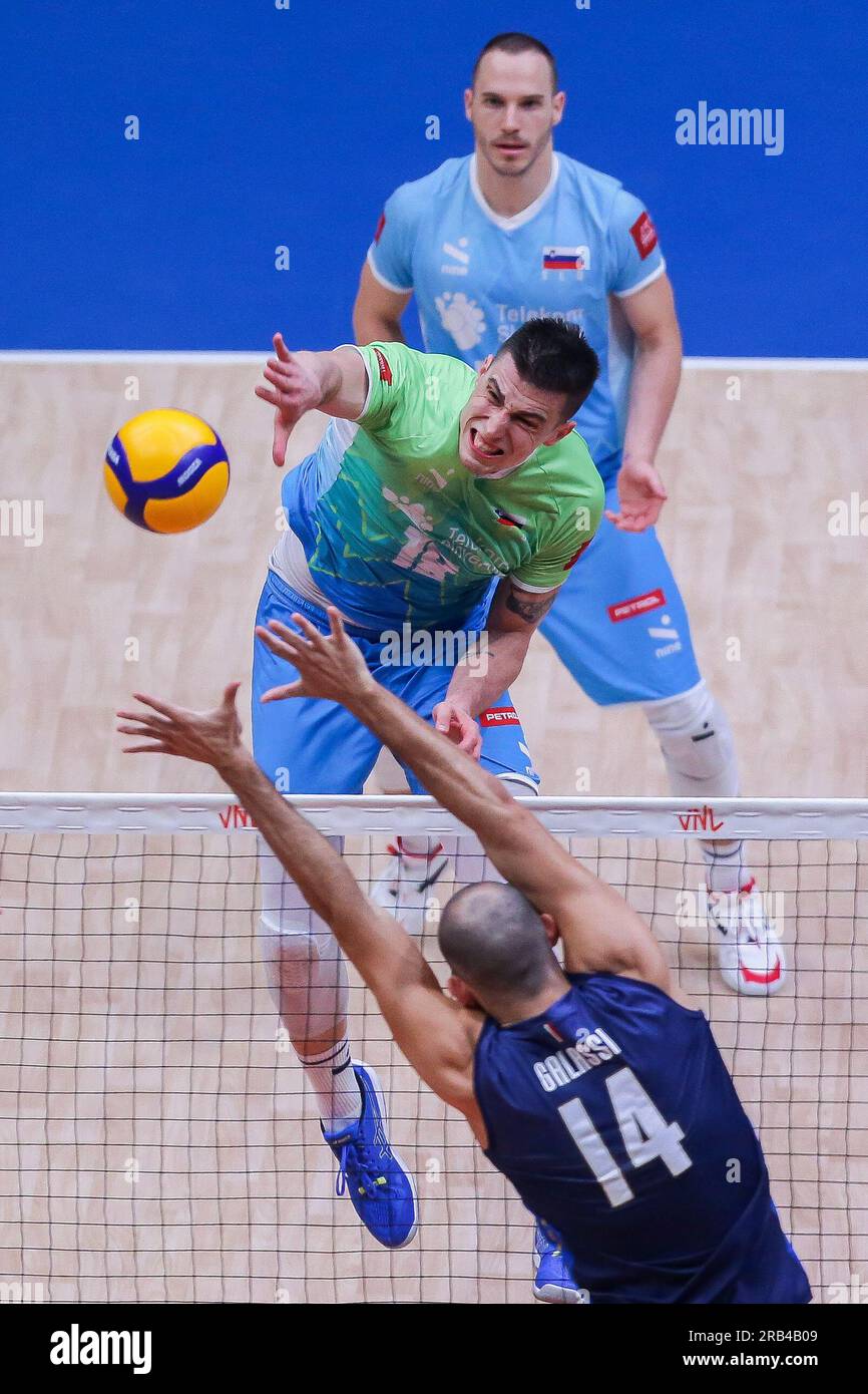 FIVB Volleyball Men's World Championship semifinal match: Italy vs.  Slovenia-Xinhua