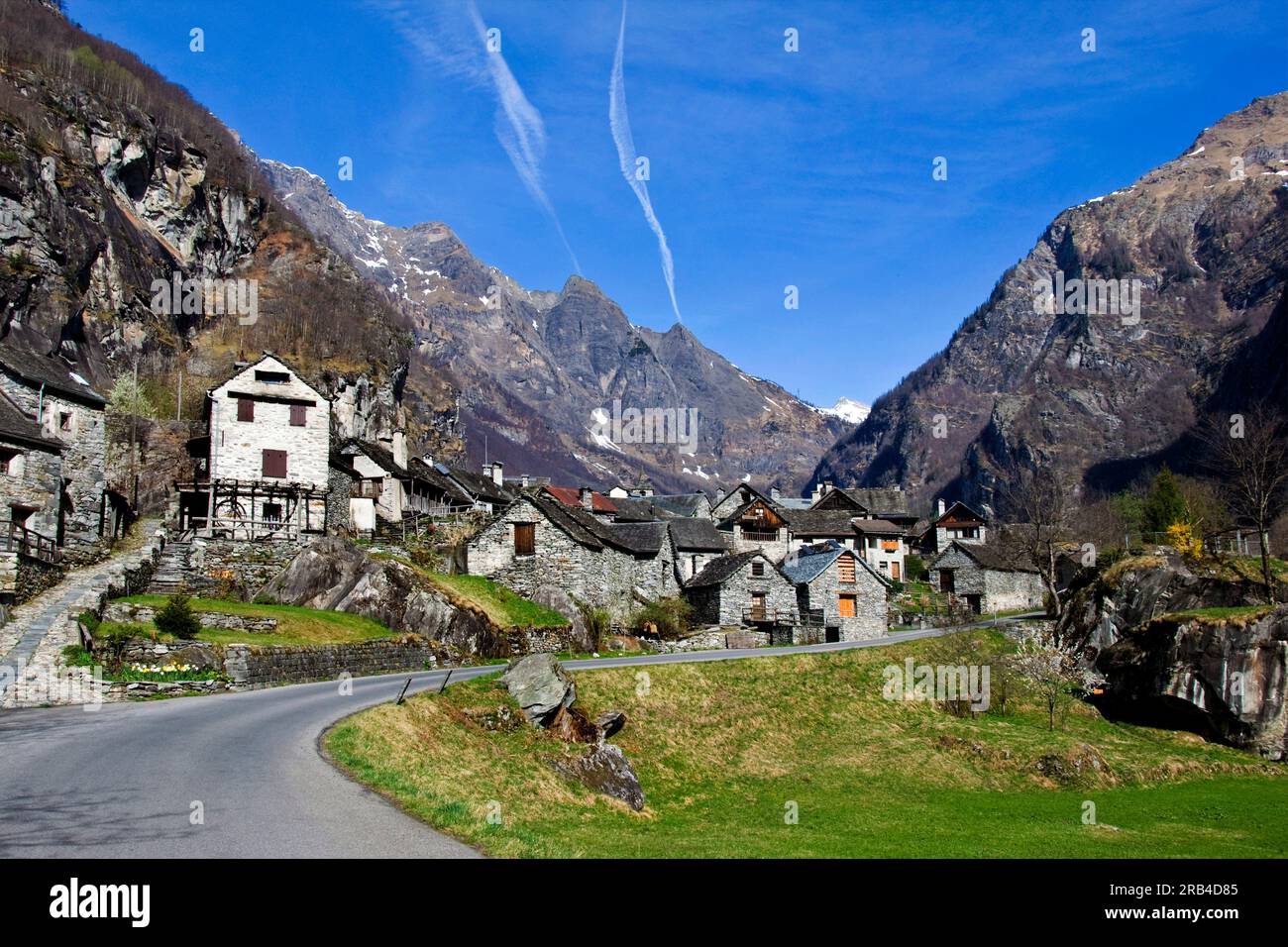 Switzerland, Canton Ticino, Sonlerto Stock Photo - Alamy