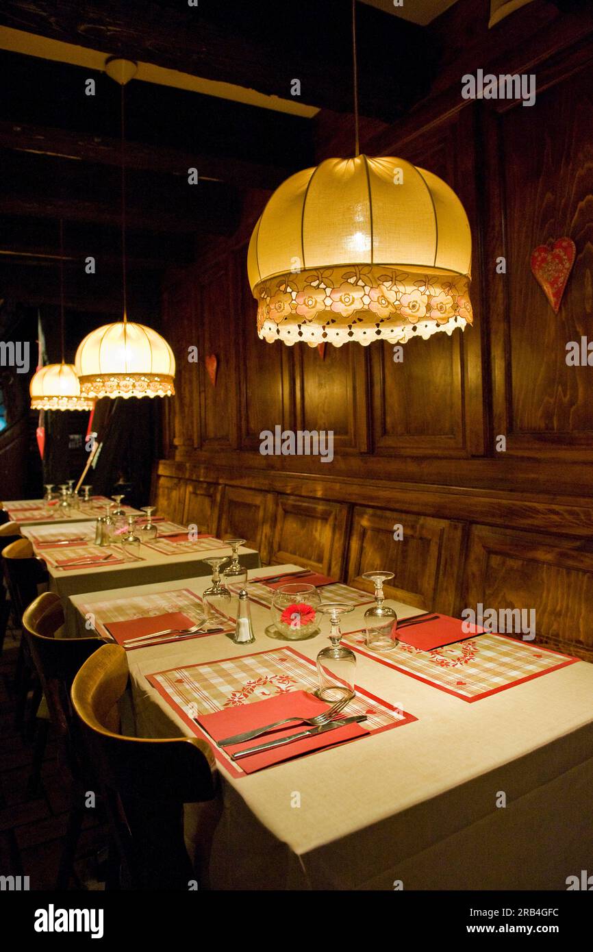 France, Alsace, Colmar, Maison au pelerin restaurant Stock Photo Alamy