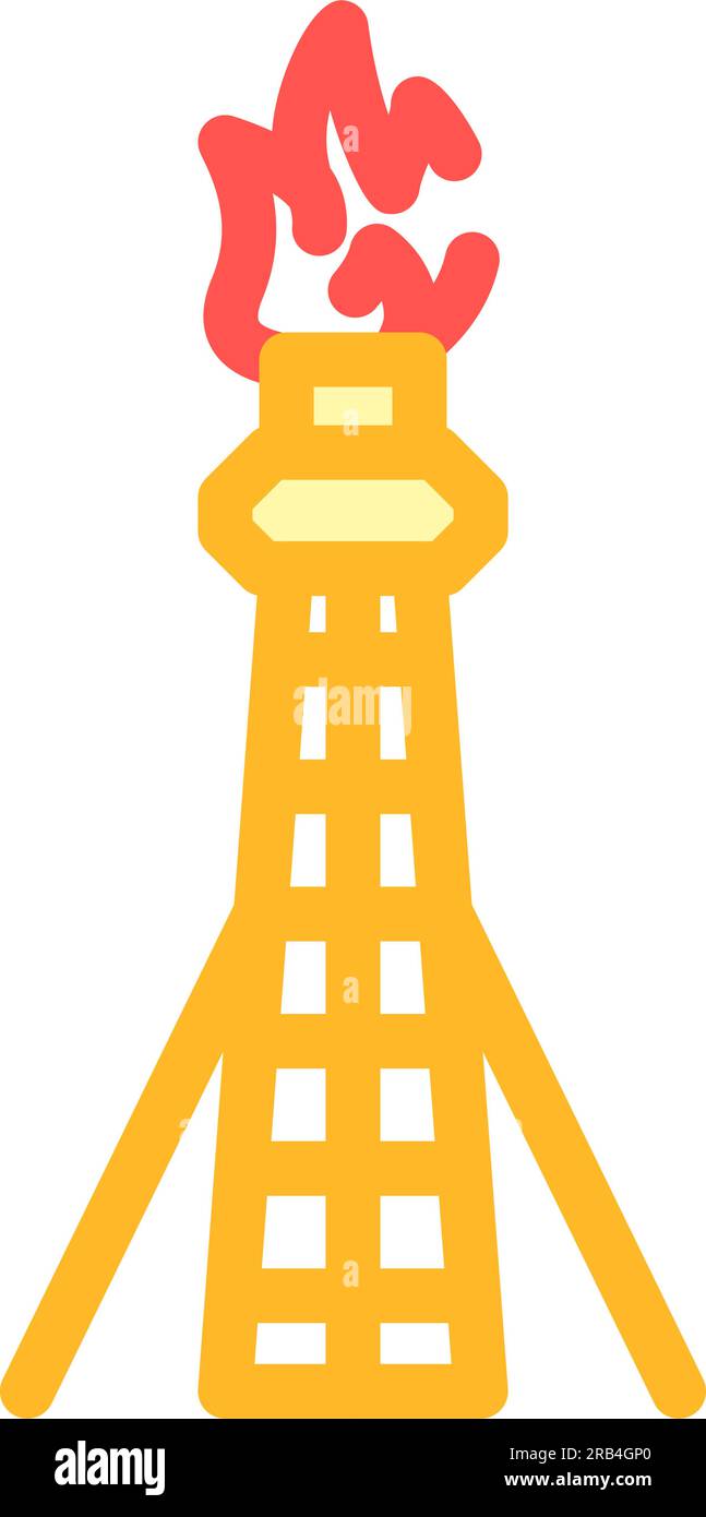 Gas platform flaring Stock Vector Images - Alamy