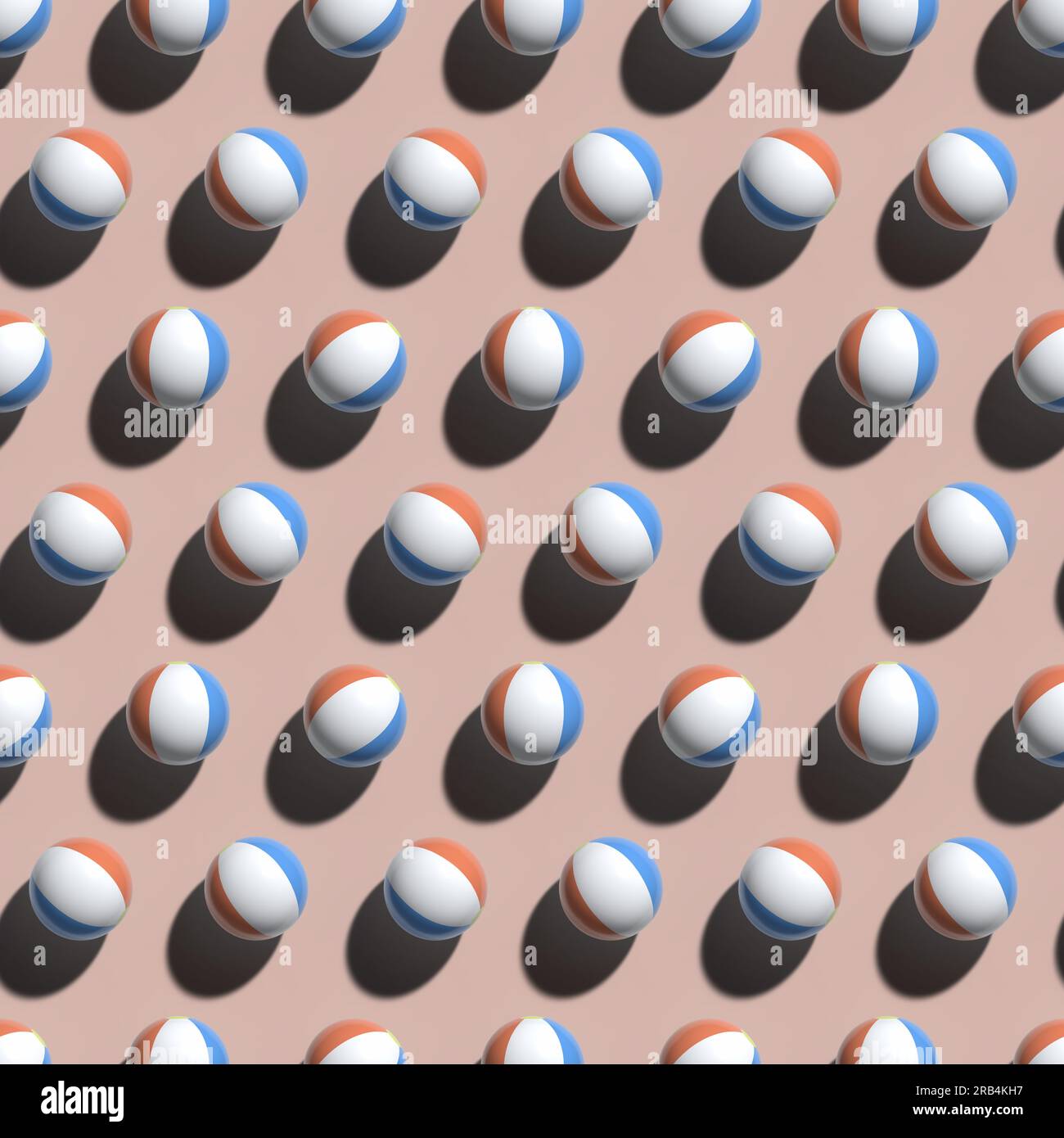 Seamless pattern beach ball in 3D Stock Photo - Alamy