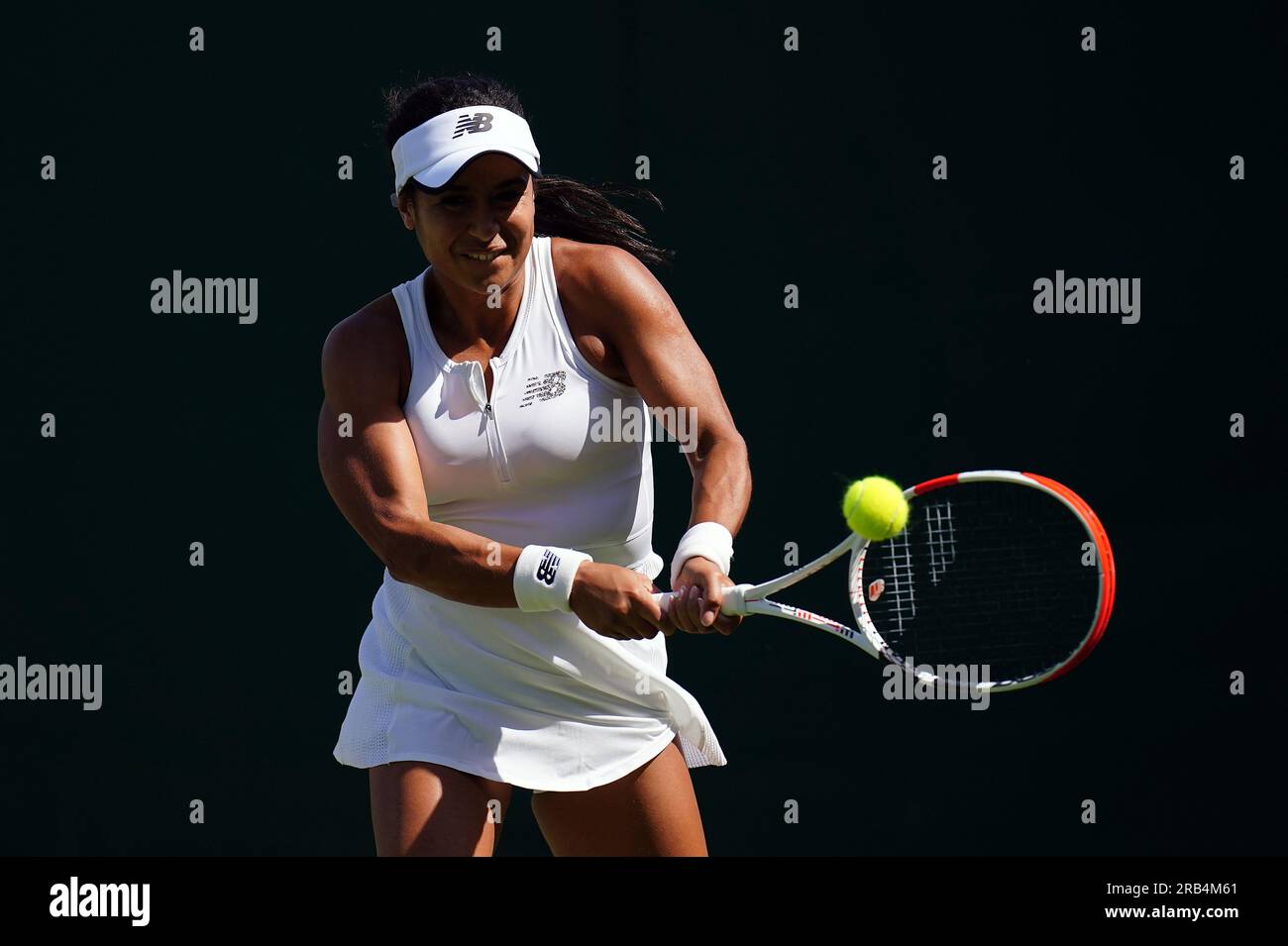 Heather Watson During Their Ladies Doubles Match With Harriet Dart On Heather Watson During Their Ladies Doubles Match With Harriet Dart On