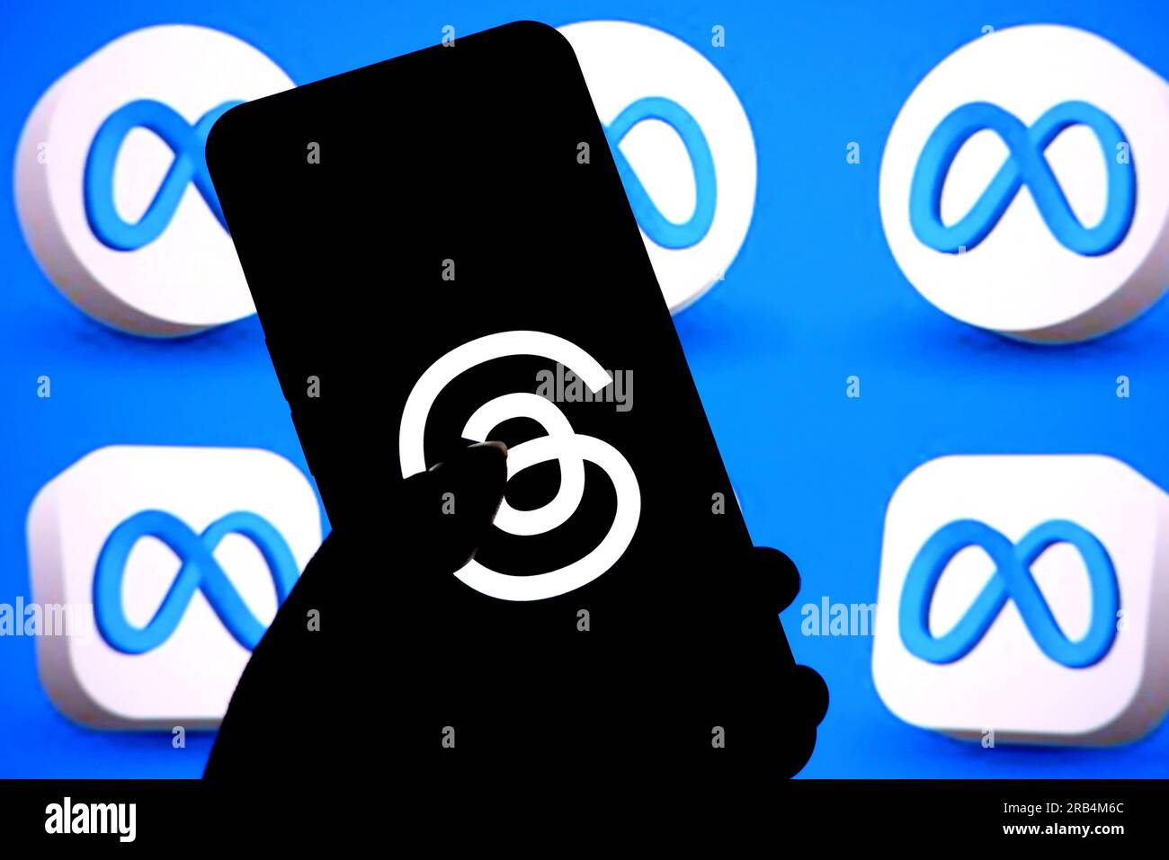 In this photo illustration, a Threads Application logo is seen ...