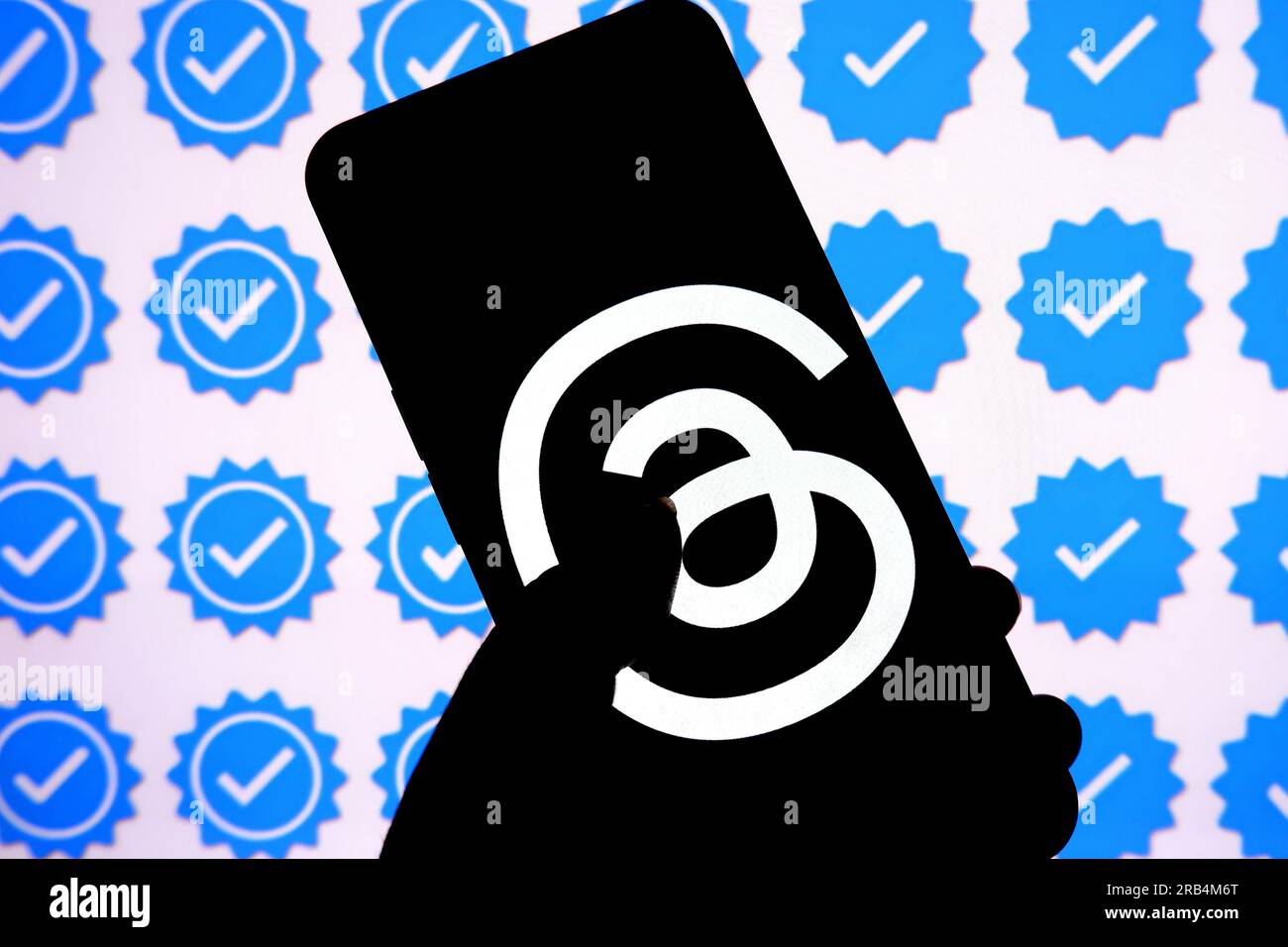 In this photo illustration, a Threads Application logo is seen ...