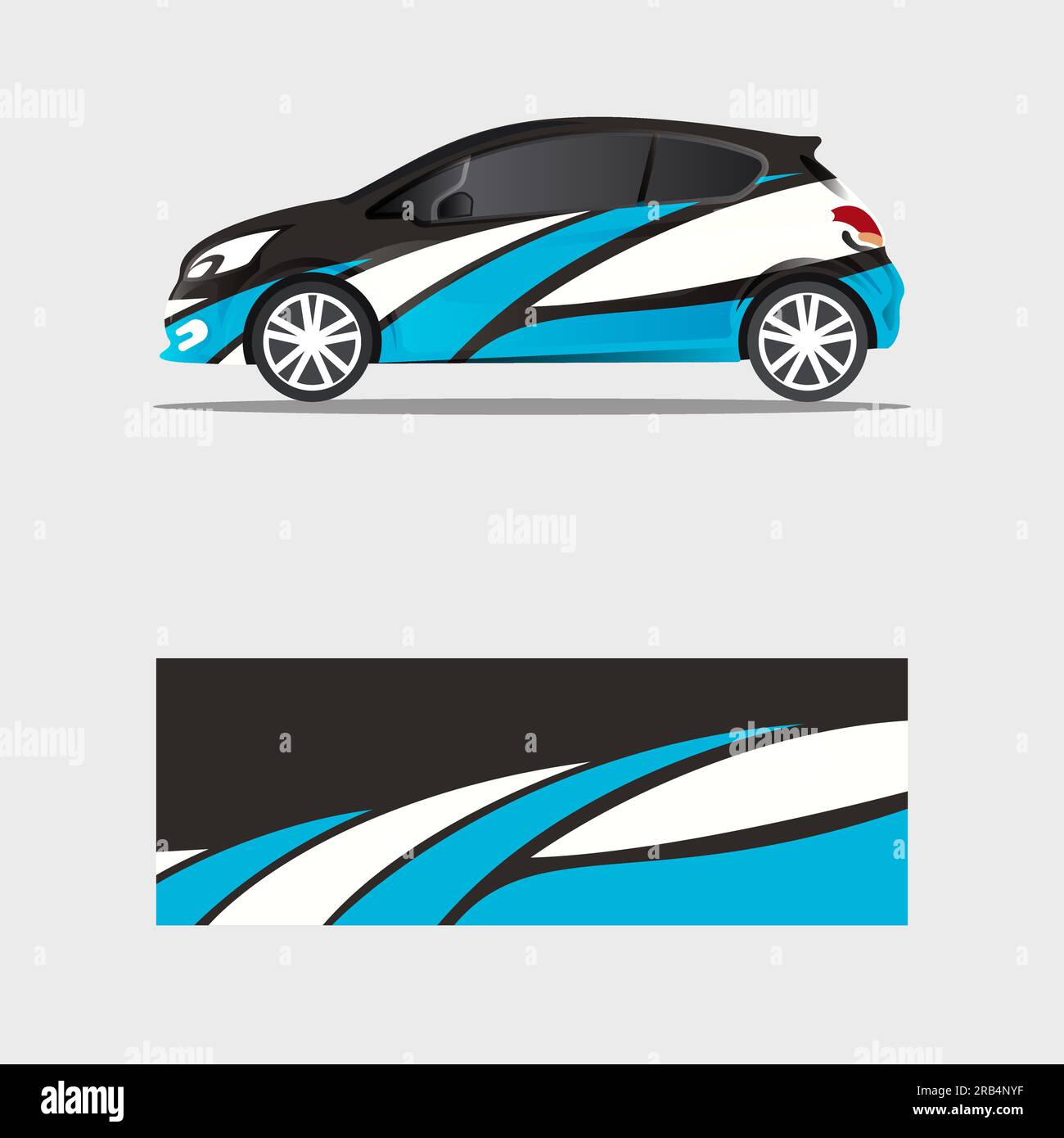 wrapping car decal wavy design vector Stock Vector