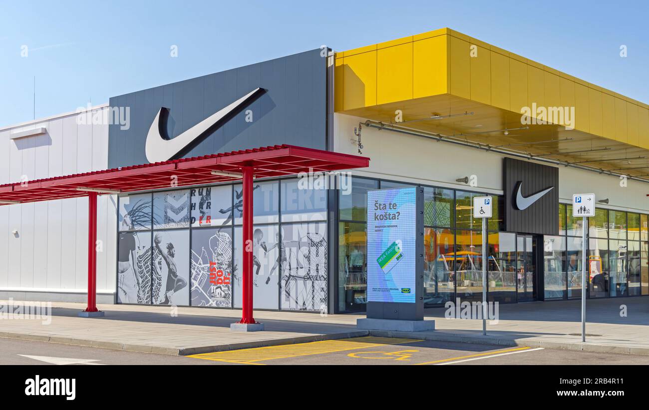 Belgrade, Serbia - May 06, 2023: Nike Sports Outlet Store in Ava Shopping  Park at Highway Near Ikea Stock Photo - Alamy
