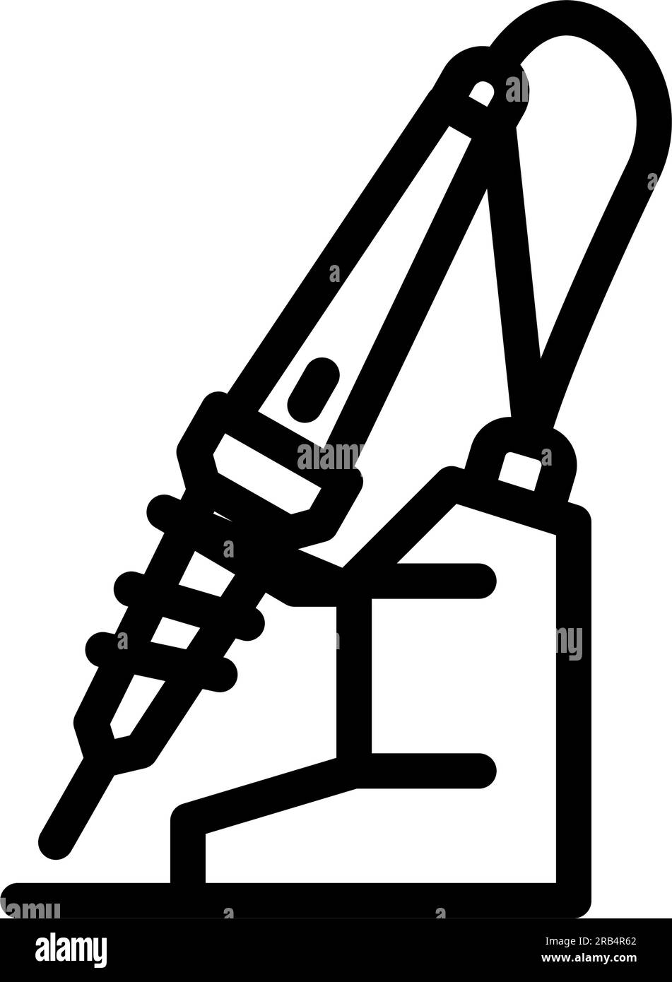 soldering iron tool work line icon vector illustration Stock Vector ...