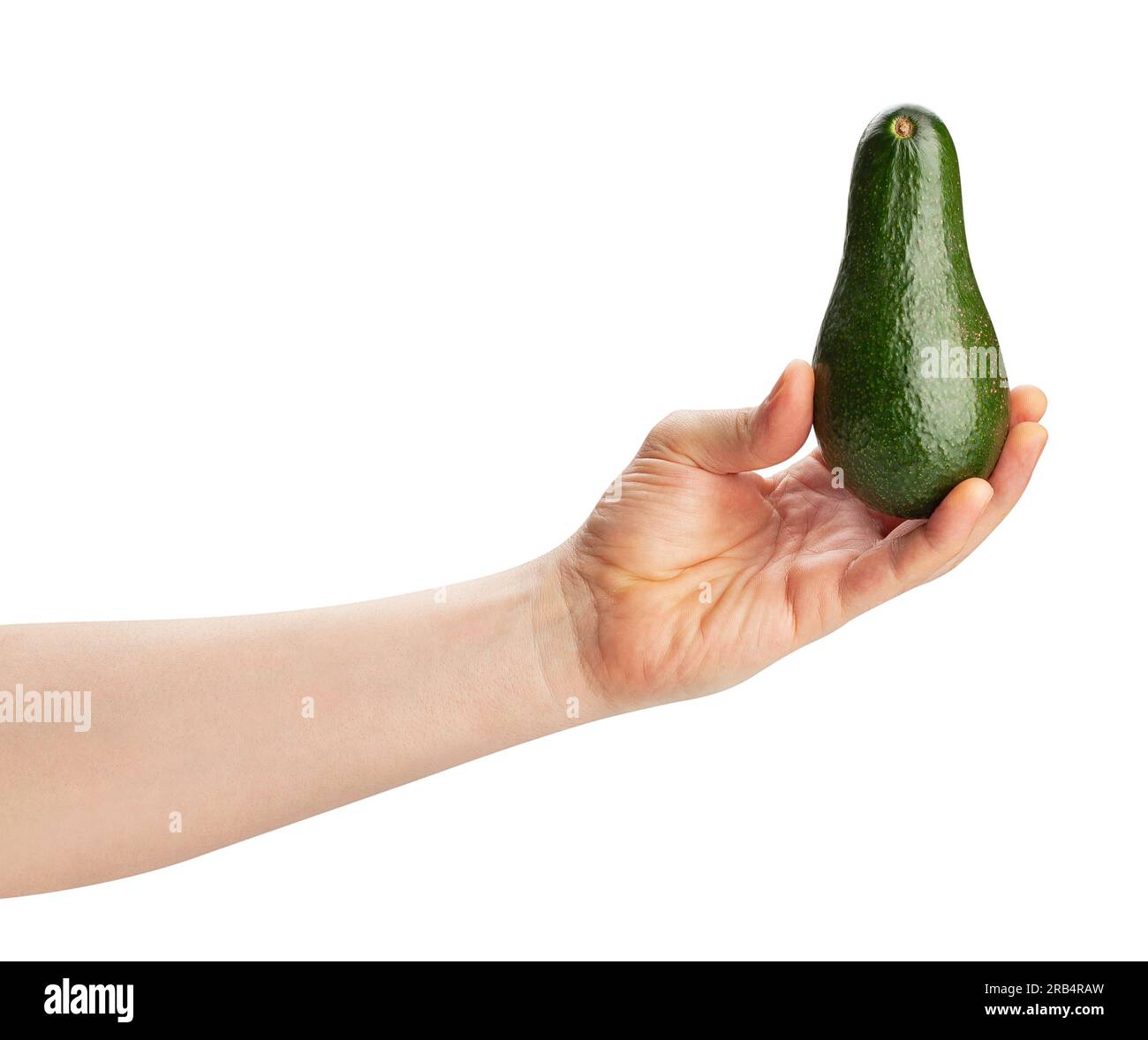 avocado in hand path isolated on white Stock Photo - Alamy