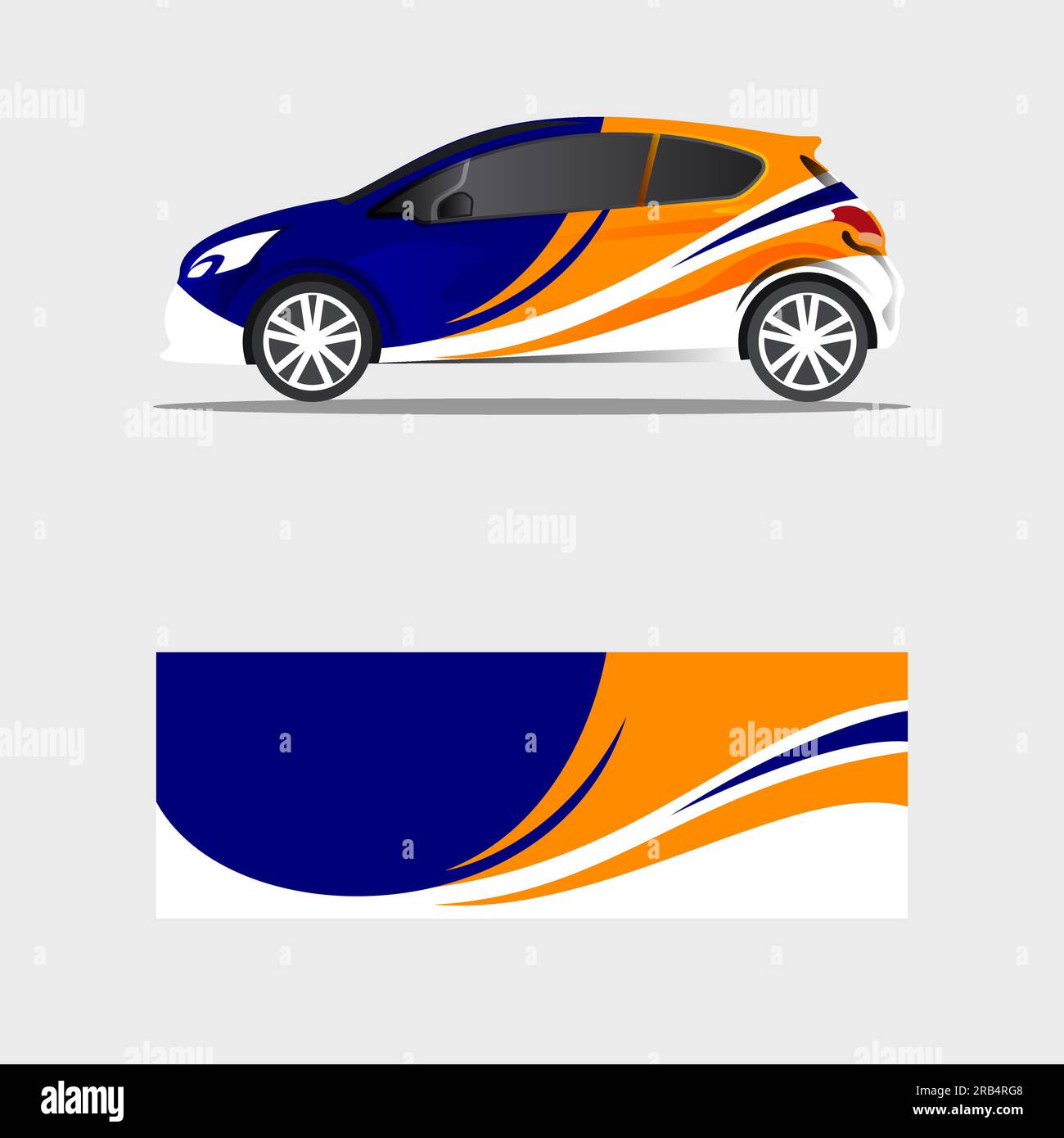 wrapping car decal dark blue luxury creative design vector Stock Vector